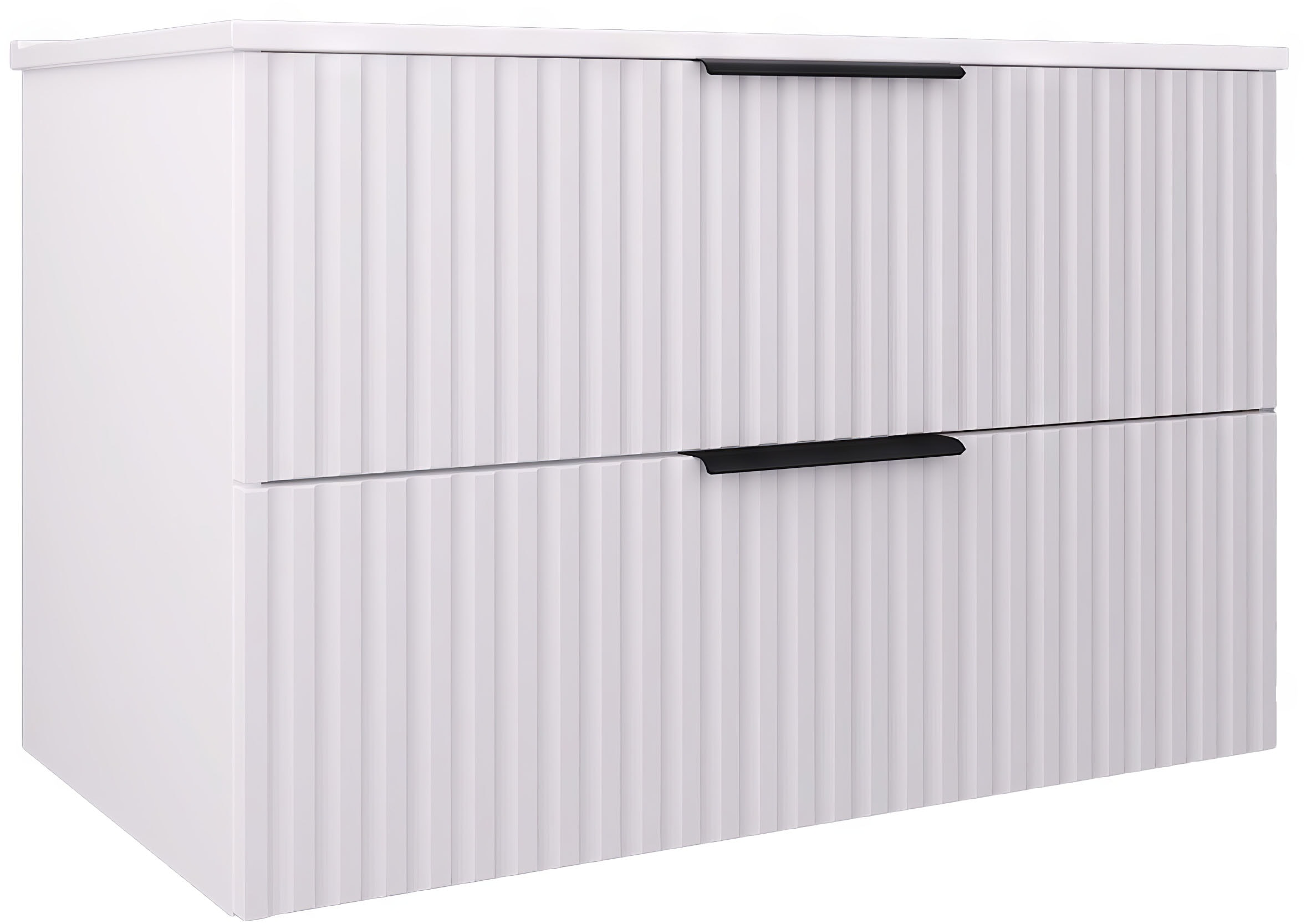 welltime Waschtisch »TIBU mit Waschbecken, Badmöbel, zwei Schubladen, Breite 60/80 cm« Badschrank mit Waschbecken, Softclose, Maße B/H/T: 81,5/53/47 cm