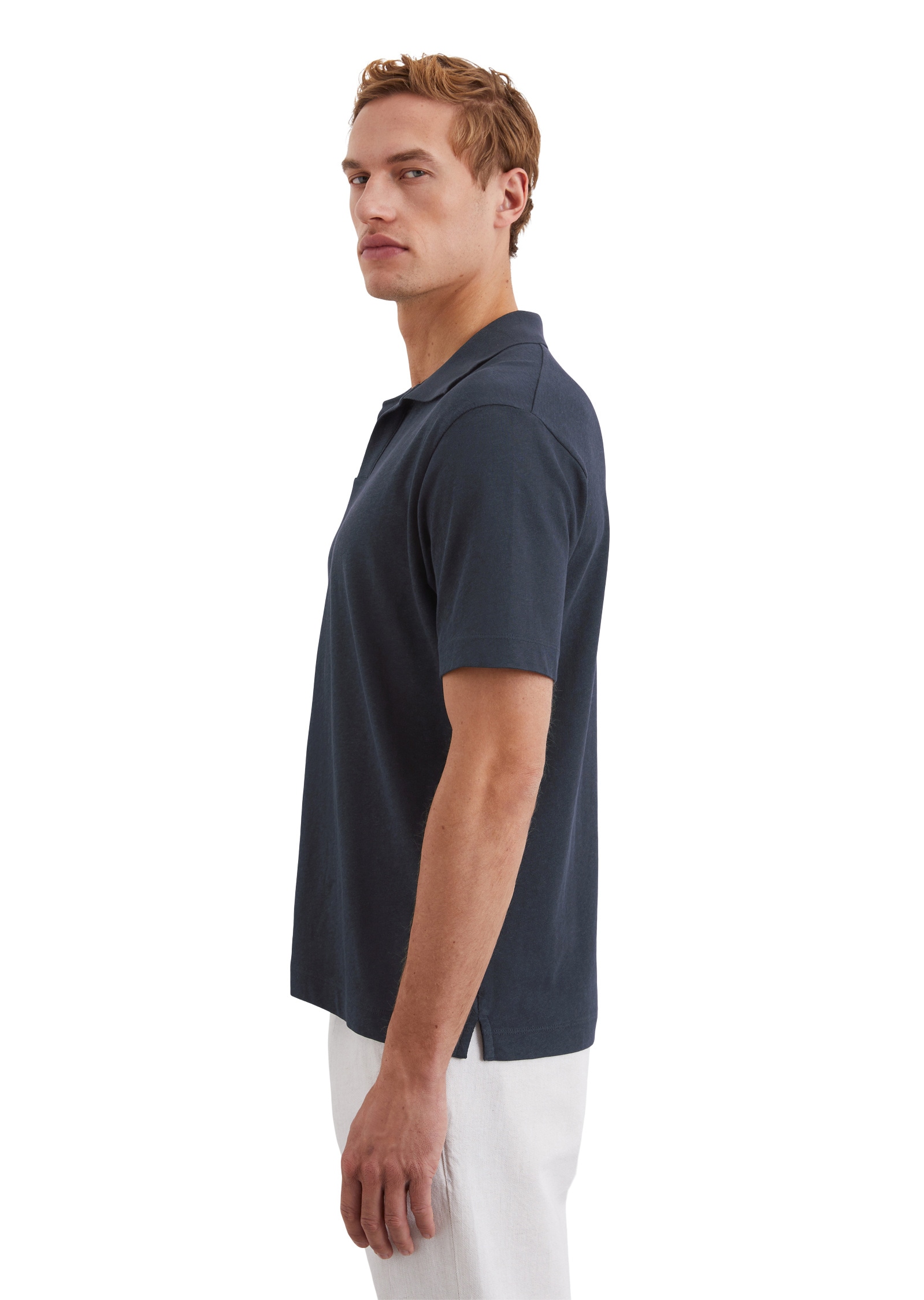 Marc O'Polo Poloshirt »aus Bio-Baumwolle und Leinen«