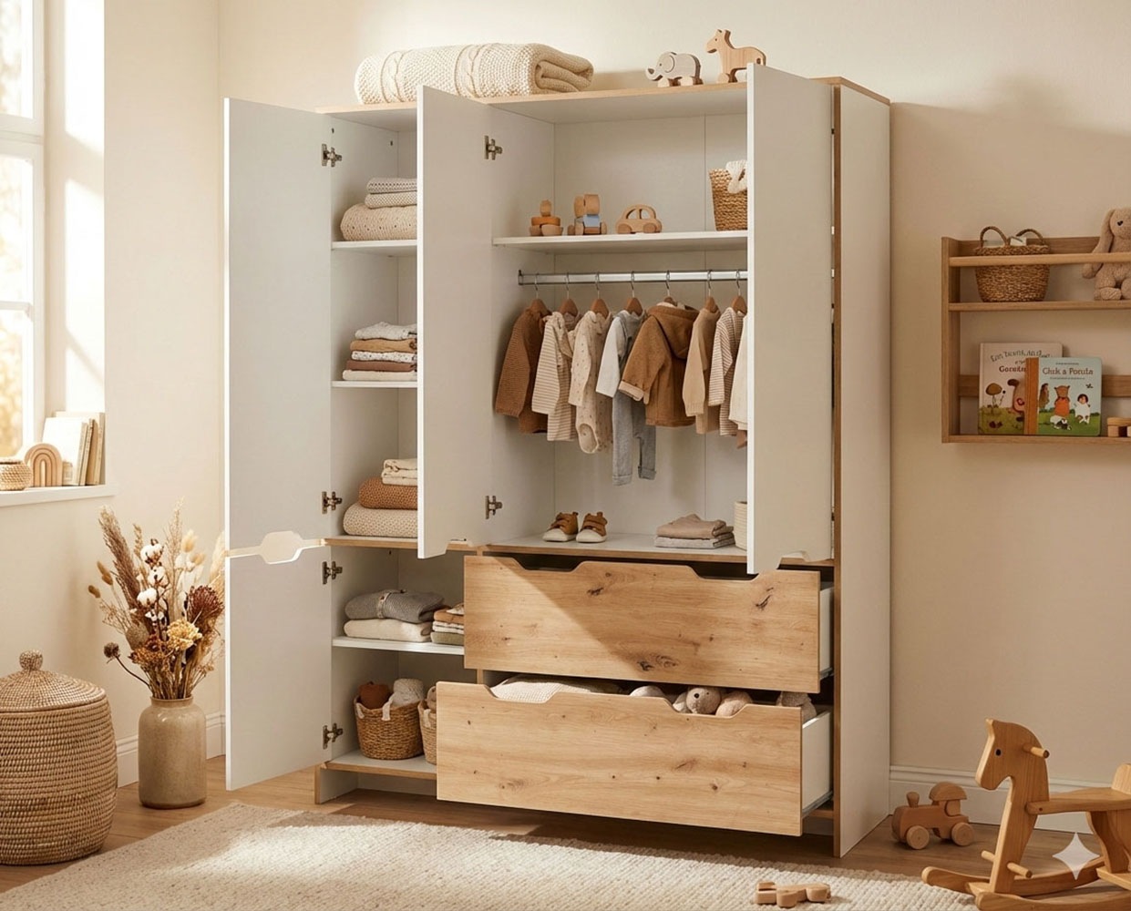 arthur berndt Kinderkleiderschrank »Kleiderschrank »Maxim« 4-türig«