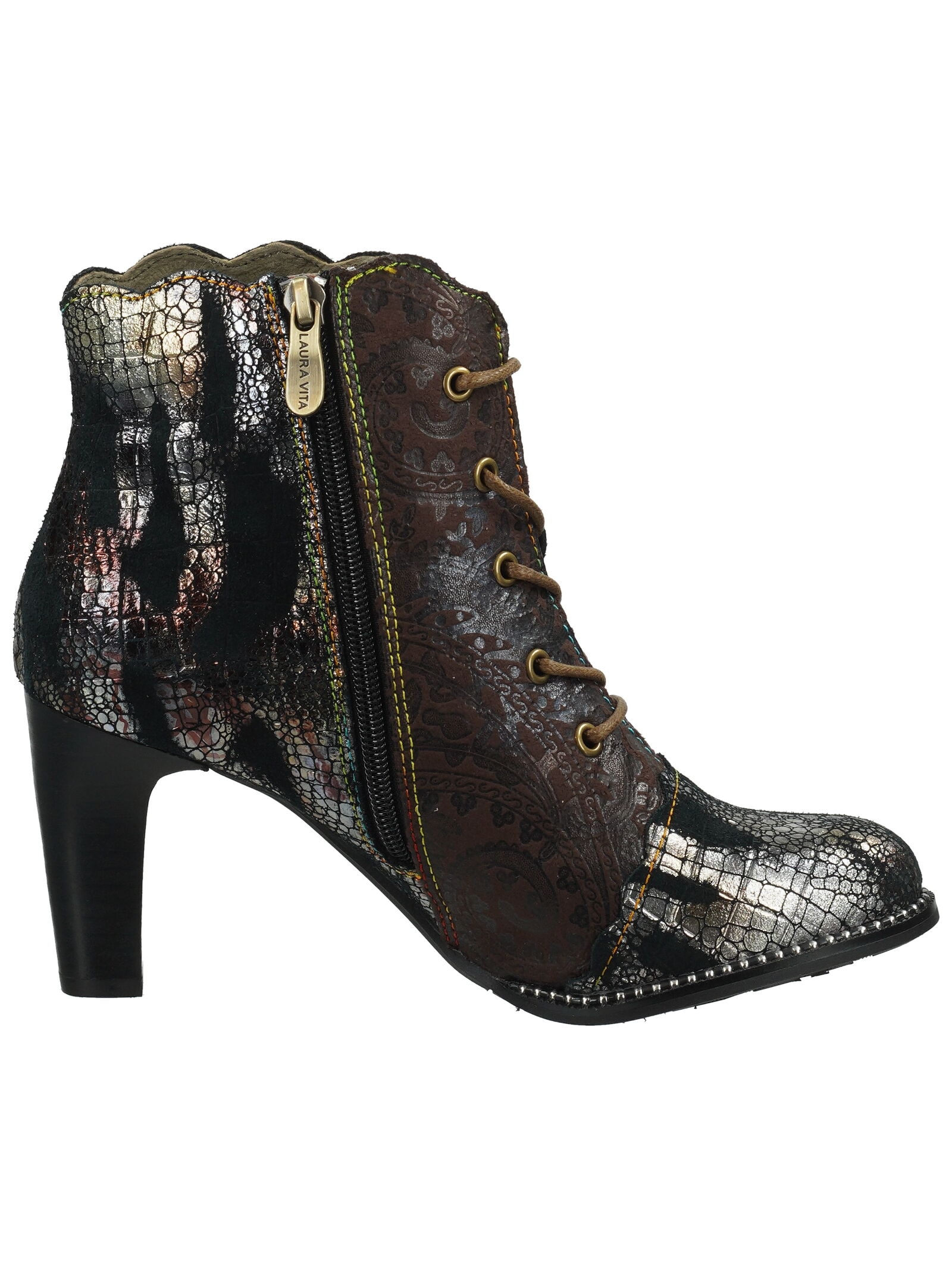 LAURA VITA Schnürstiefelette »LAURA VITA Stiefelette Leder/Textil«