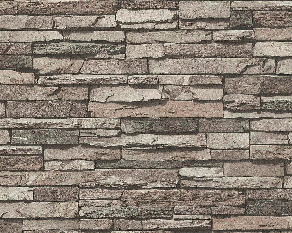 living walls Vliestapete "Best of Wood`n Stone 2nd Edition" Motiv Steinoptik gemustert glatt Modern Tapete Stein Tapeten Wohnzimmer Schlafzimmer Küche Flur Design