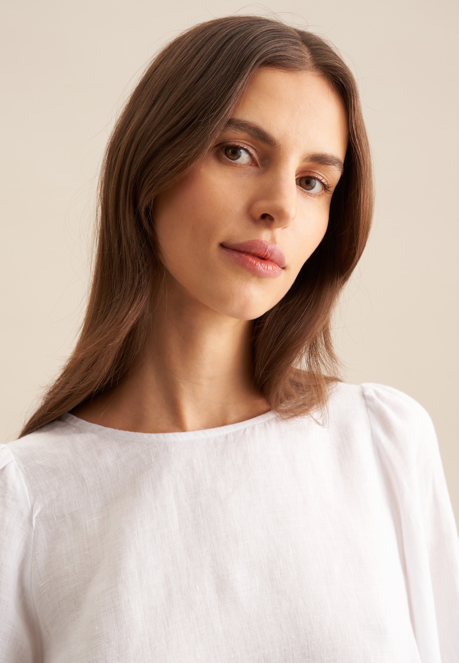 Thumbnail - seidensticker Shirtbluse "Schwarze Rose" 1/2 Rundhals Uni