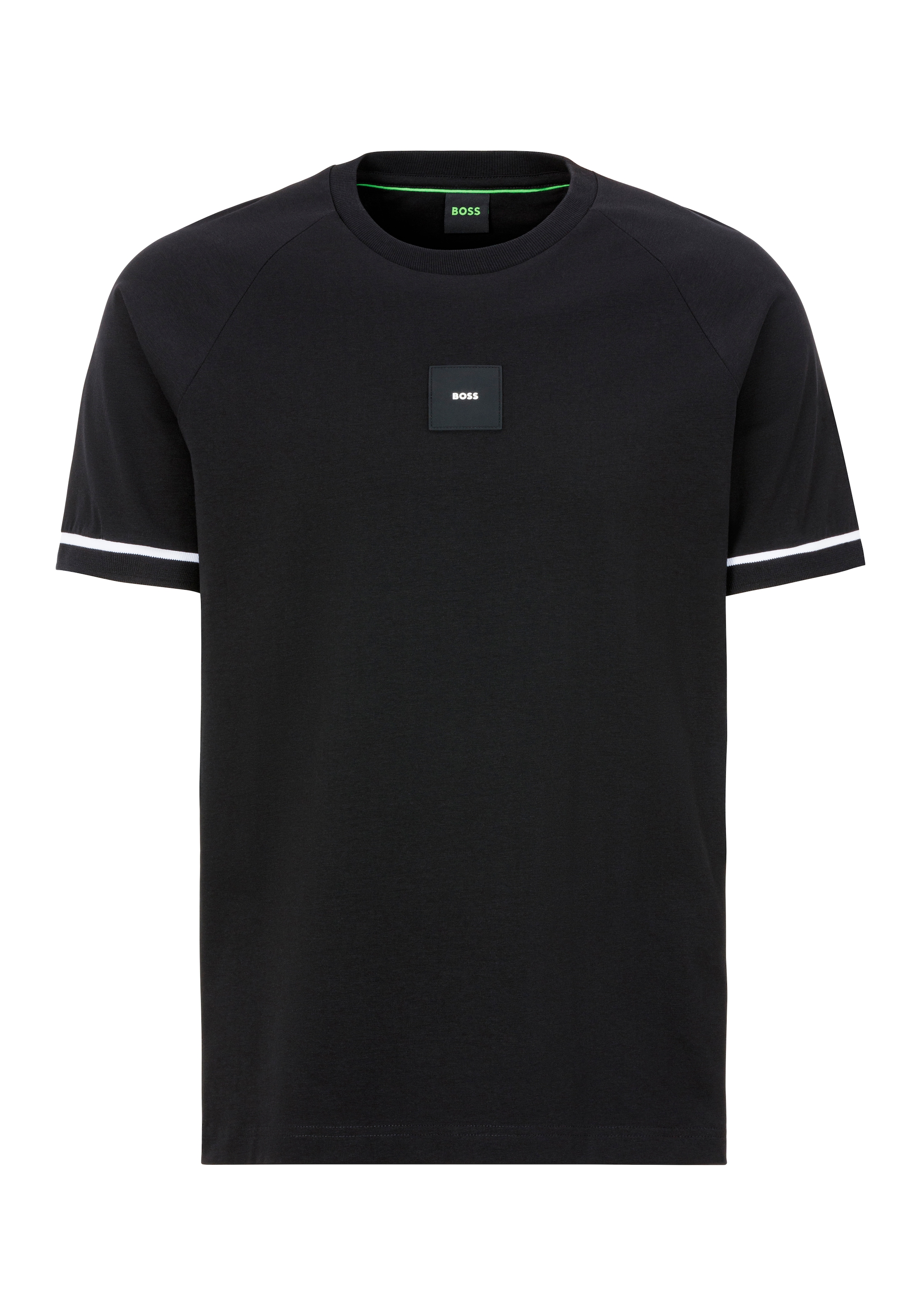 BOSS GREEN T-Shirt »Tee Rib AC«, mit Kontraststreifen am Ärmel