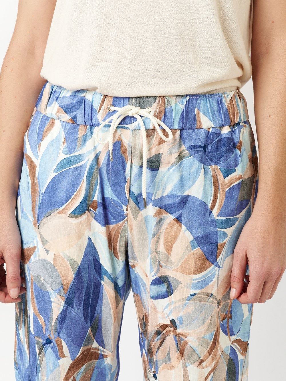 TONI 3/4-Hose »Pia«, mit weitem Bein, aus sommerlicher Qualität mit Leinen