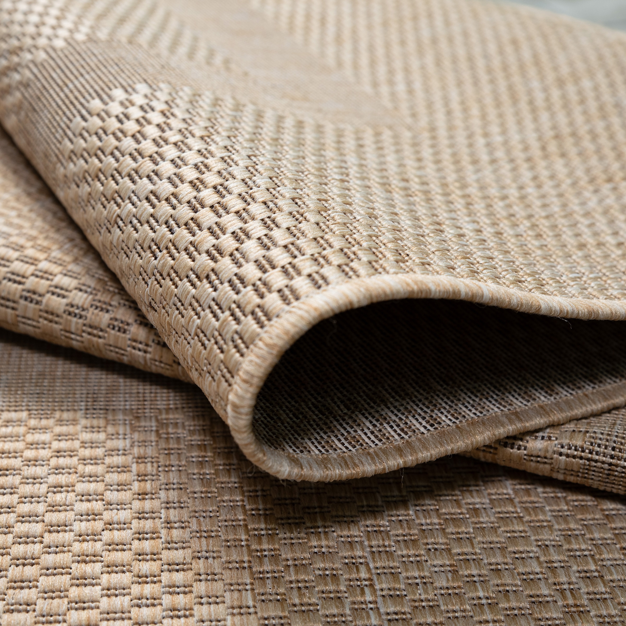 my home Teppich »Venedig Bordüre auch als Läufer erhältlich«, rechteckig, 3 mm Höhe, In- und Outdoor geeignet, Sisal-Optik, Wetterfest & UV-beständig