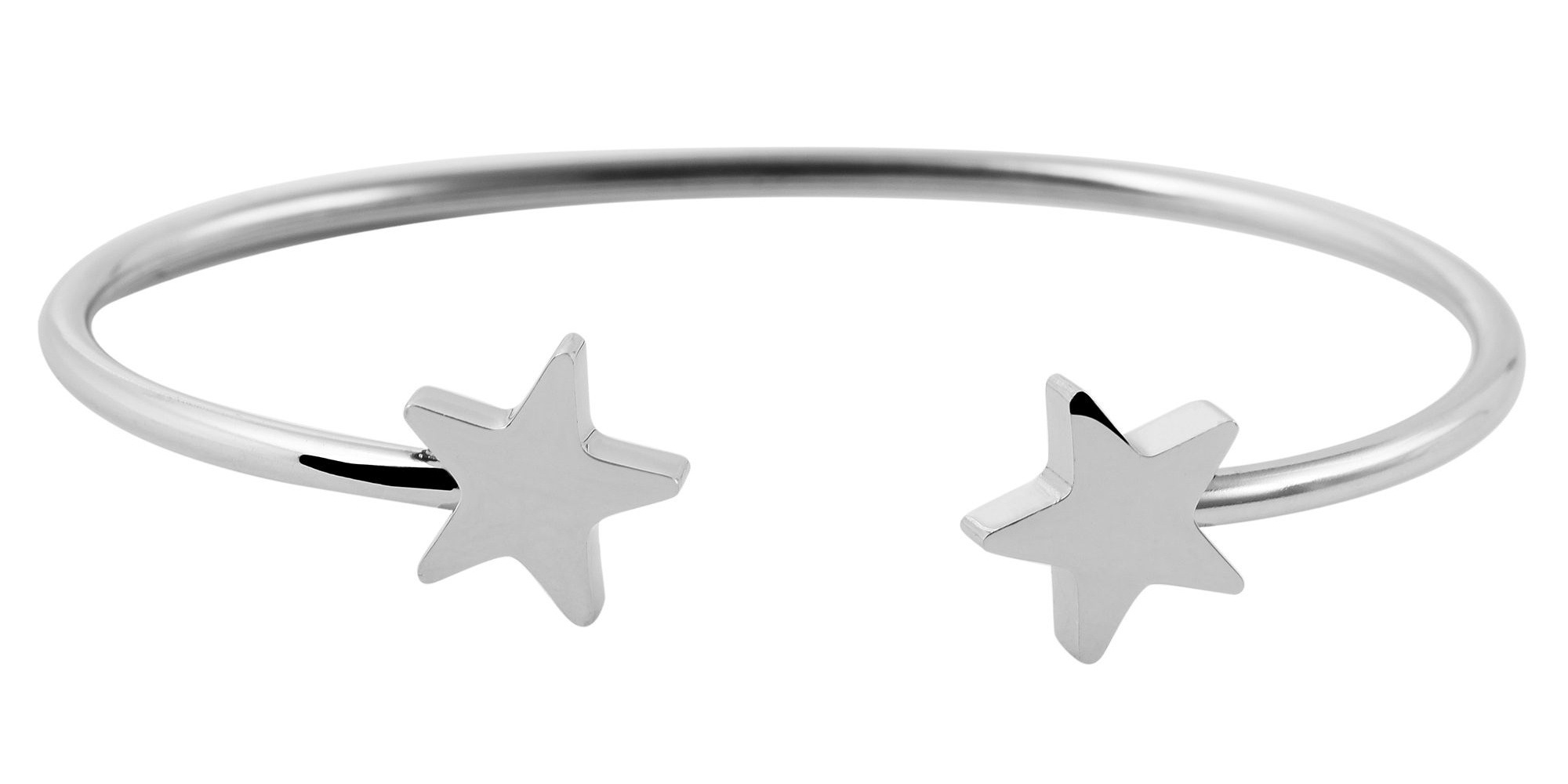Armreif ADELIA´S "Damen Armband – Armreif aus Edelstahl Ø 6,2 cm cm", silber, Armbänder, Damen, 6,2cm, Edelstahl, Armreif, Ideal als Geschenk – dezent und elegant