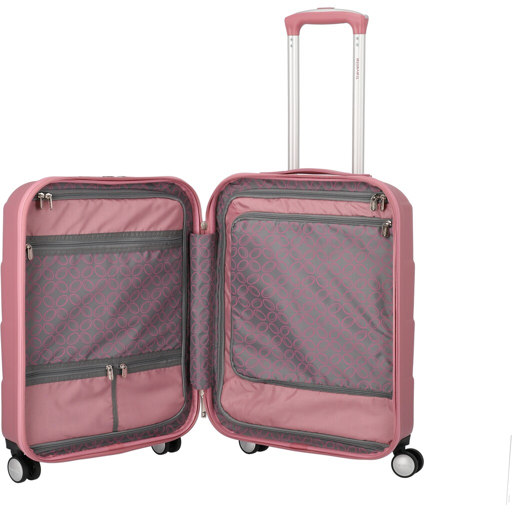 travelite Trolleyset »Kalisto, rose«, (3 tlg.), mit Volumenerweiterung;