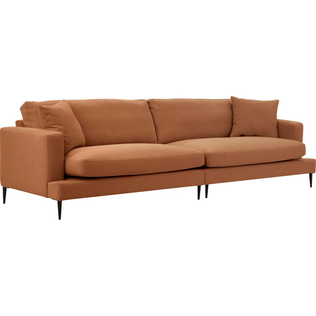 Leonique Big-Sofa »Cozy«, mit losen Kissen und Metallbeinen