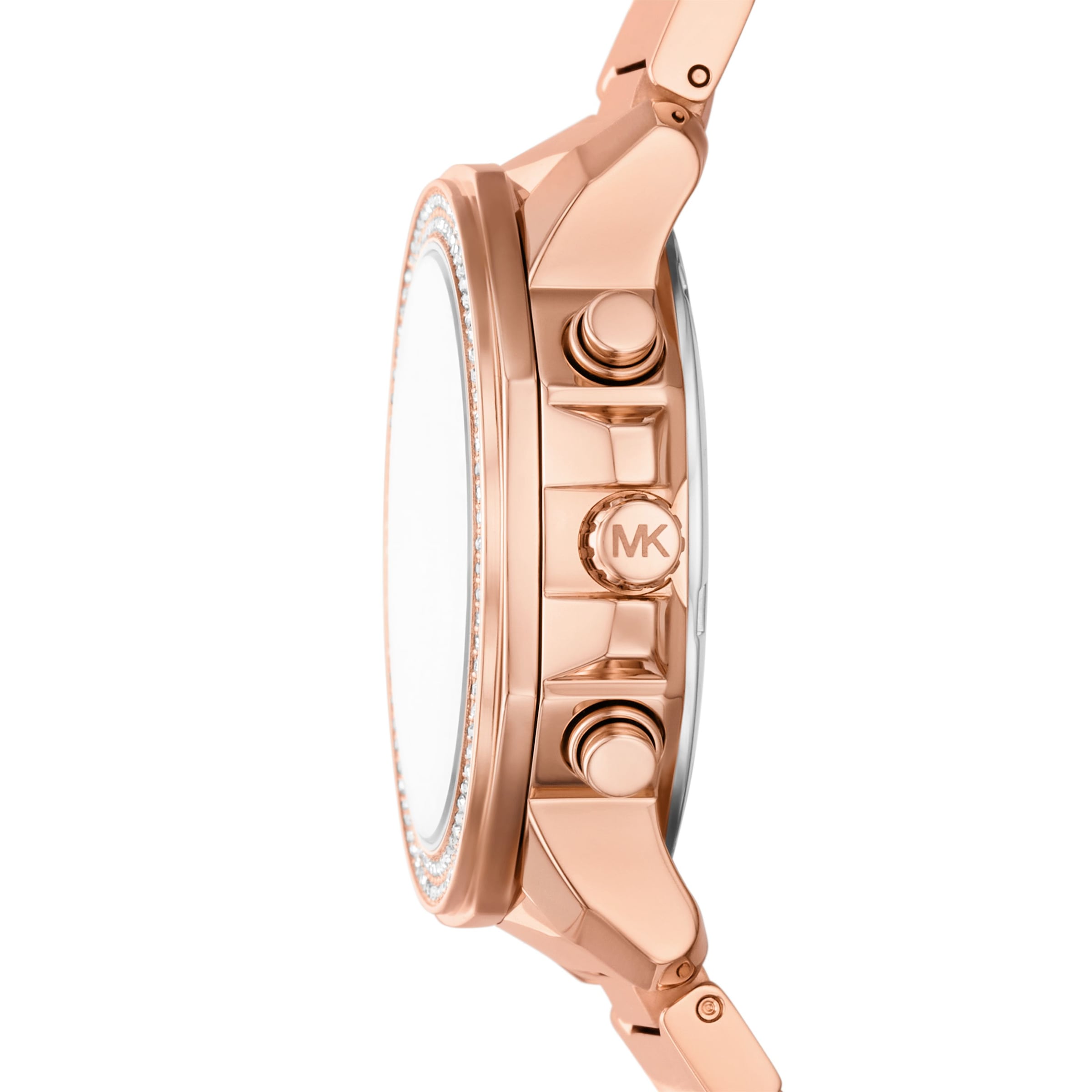MICHAEL KORS Chronograph »Prescott« Quarzuhr, Armbanduhr, Edelstahlarmband, analog, Tag, Stoppfunktion