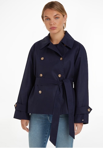 TOMMY HILFIGER Cabanjacke »1985 COTTON BELTED PEACOAT...