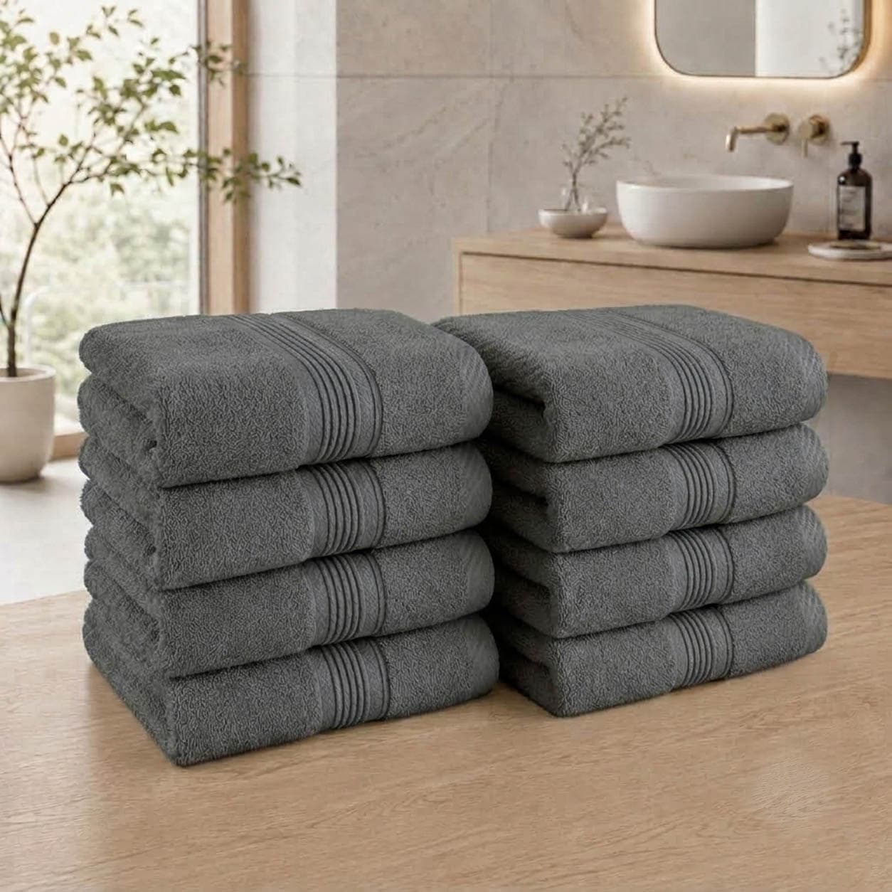 OTTO home Gaestehandtuecher »Finnja, 8 Premium Gästehandtücher, 550 gr/m², 30x50cm« 100% Baumwolle, unifarben, schwer & flauschig, 5 Jahre Garantie