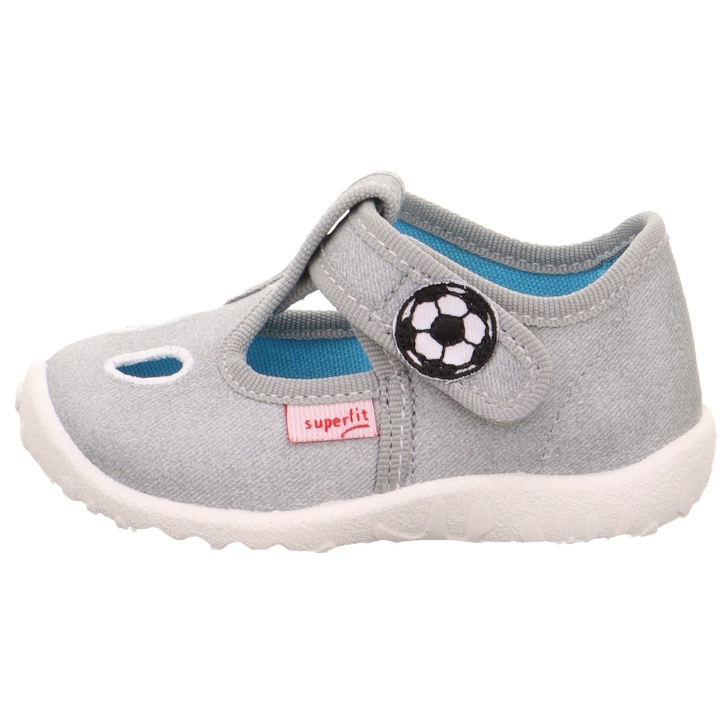 Superfit Hausschuh »SPOTTY WMS: mittel«, Klettschuh, Kindergarten Schuh mit cooler Verzierung