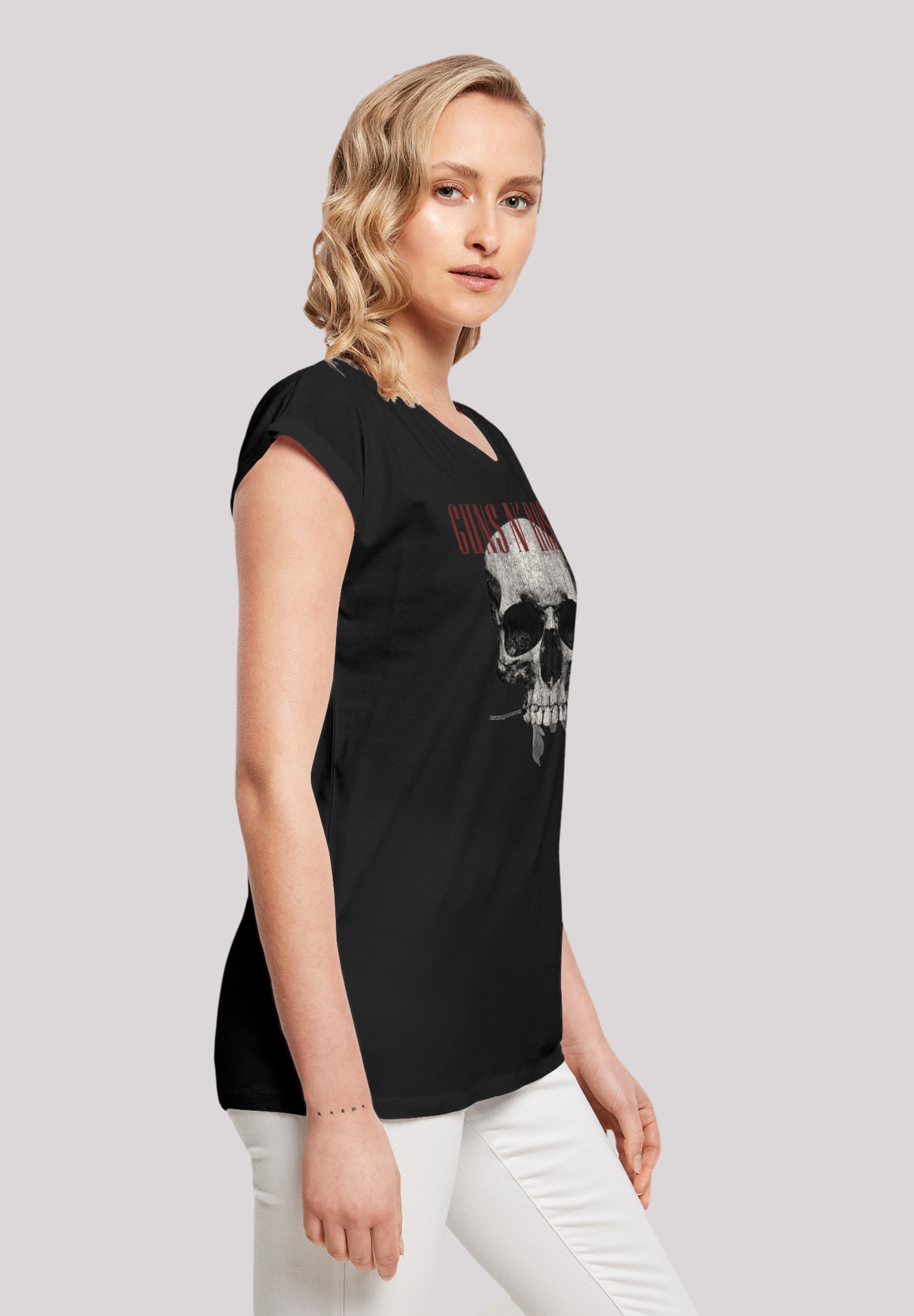 F4NT4STIC T-Shirt »Guns \'n\' | Premium Skull kaufen Roses Flower BAUR Qualität Musik online Rock Band«