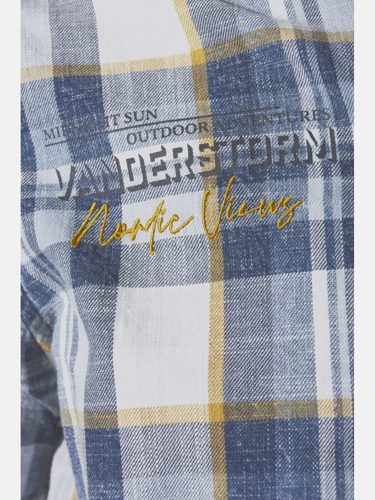 Kurzarmhemd JAN VANDERSTORM "Kurzarmhemd INGOLOF", Herren, Gr. 4XL, weit, blau (blau kariert), Obermaterial: 100% Baumwolle CO., Hemden 3