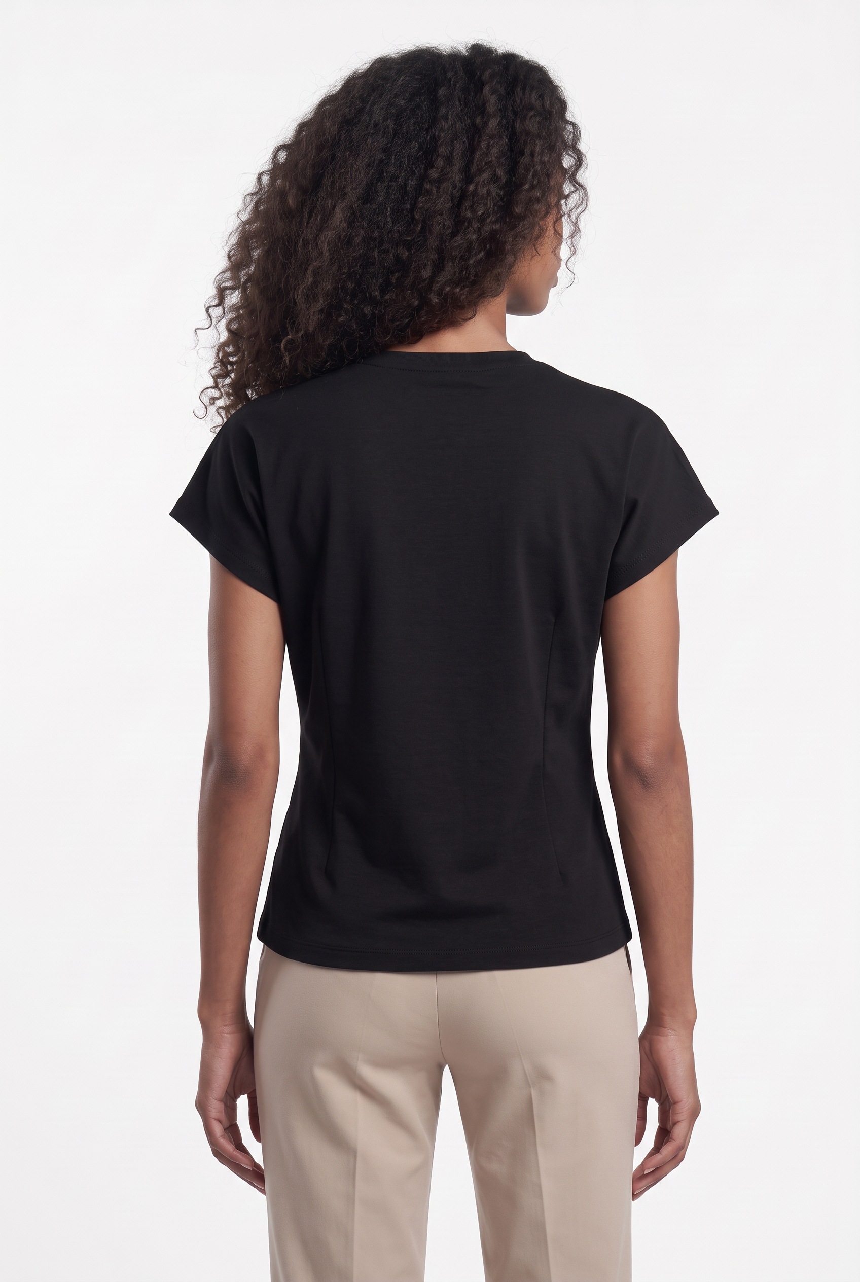 Saint Tropez Kurzarmbluse »TheoSZ Blouse« Materialmix, Fitted