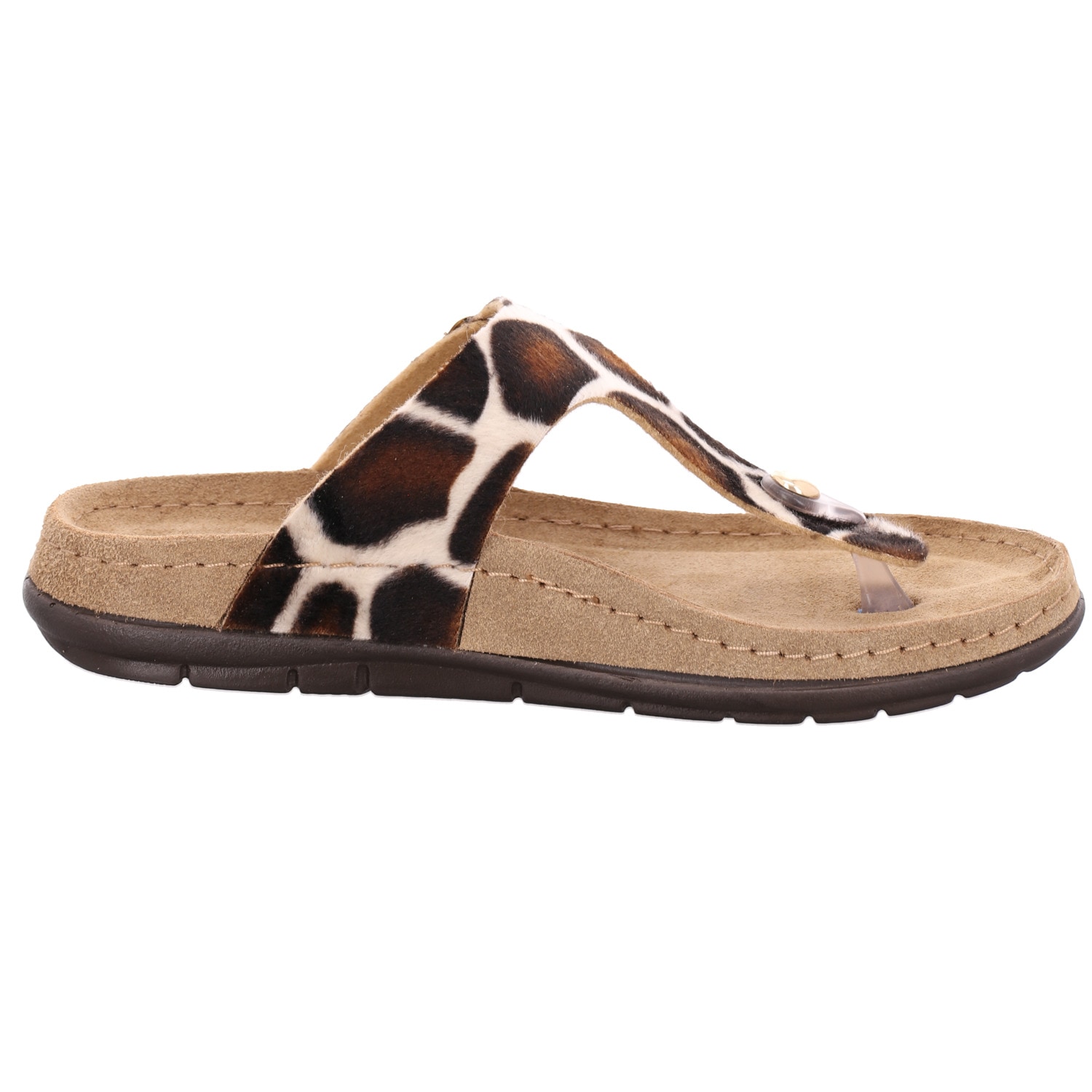 Rohde Zehentrenner »RODIGO-D«  Sommerschuh, Pantolette, Strandschuh im trendigen Animal-Look