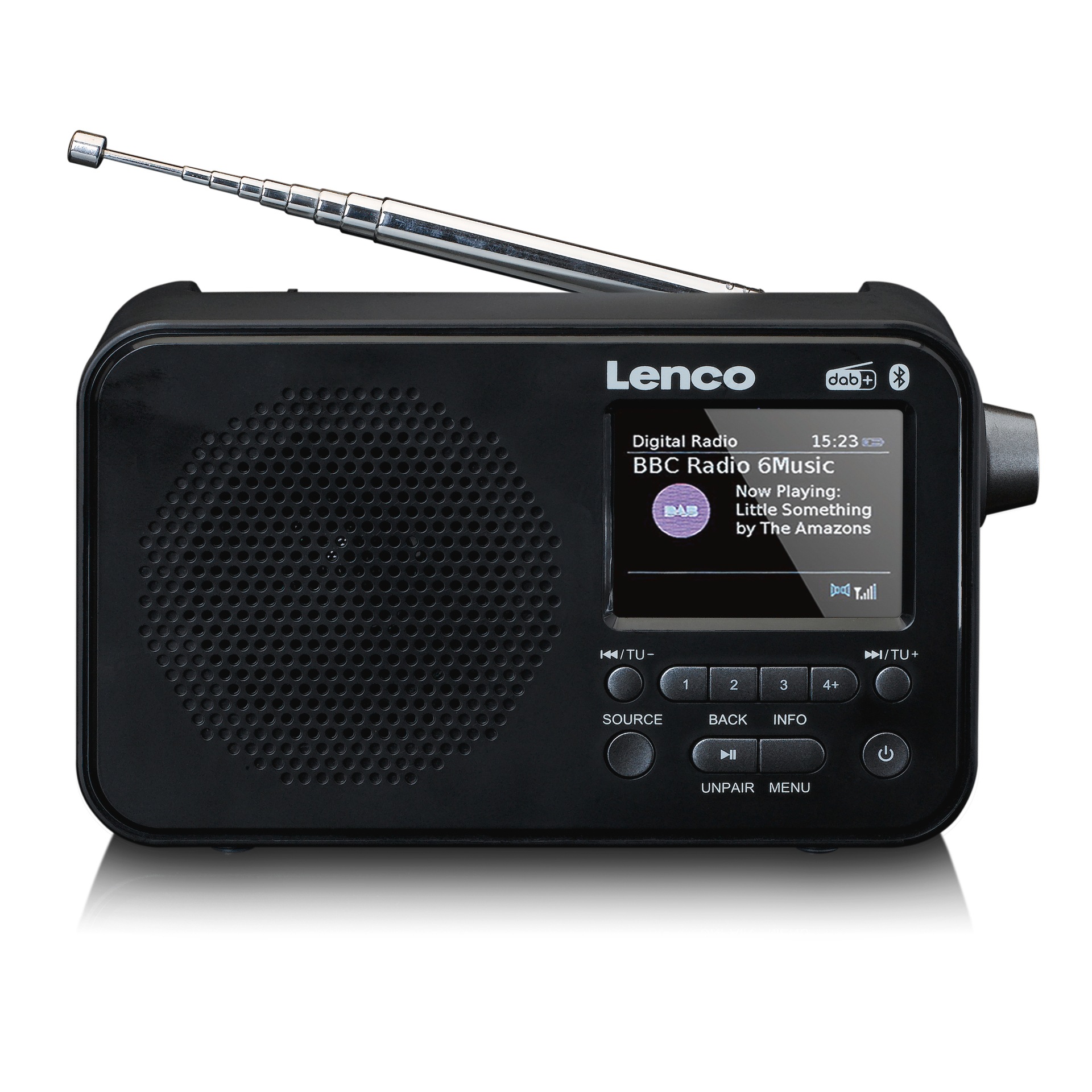 Lenco Digitalradio (DAB+) »PDR-036BK - DAB+/FM-Radio«, (Digitalradio (DAB+)