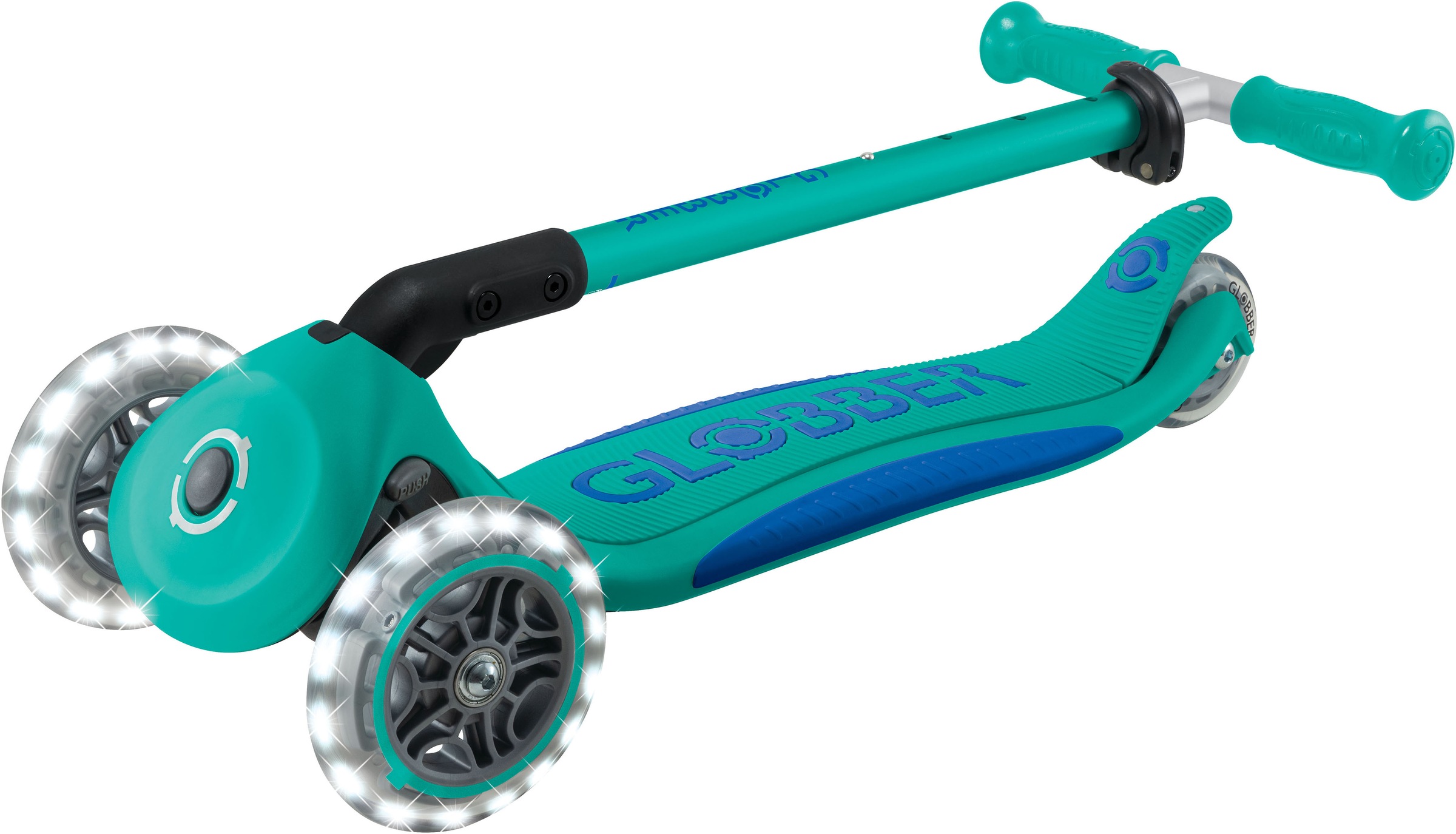 Globber Tretroller »GLOBBER ELITE LIGHTS, mit Leuchtrollen«