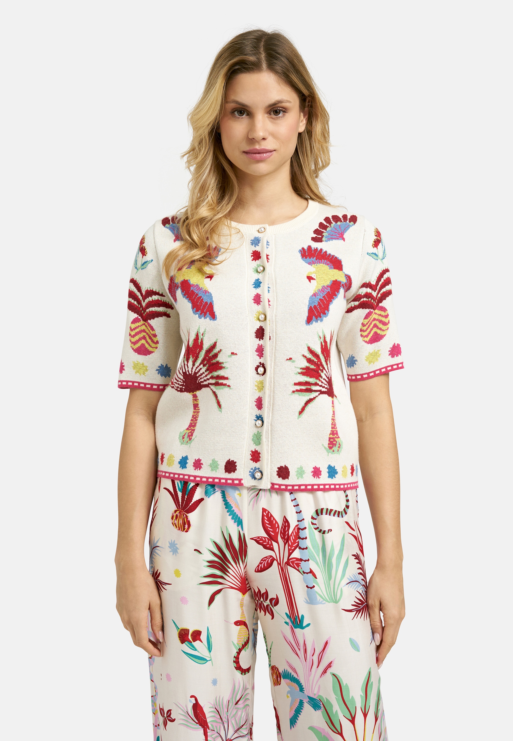 Milano Italy Cardigan aus Feinstrick