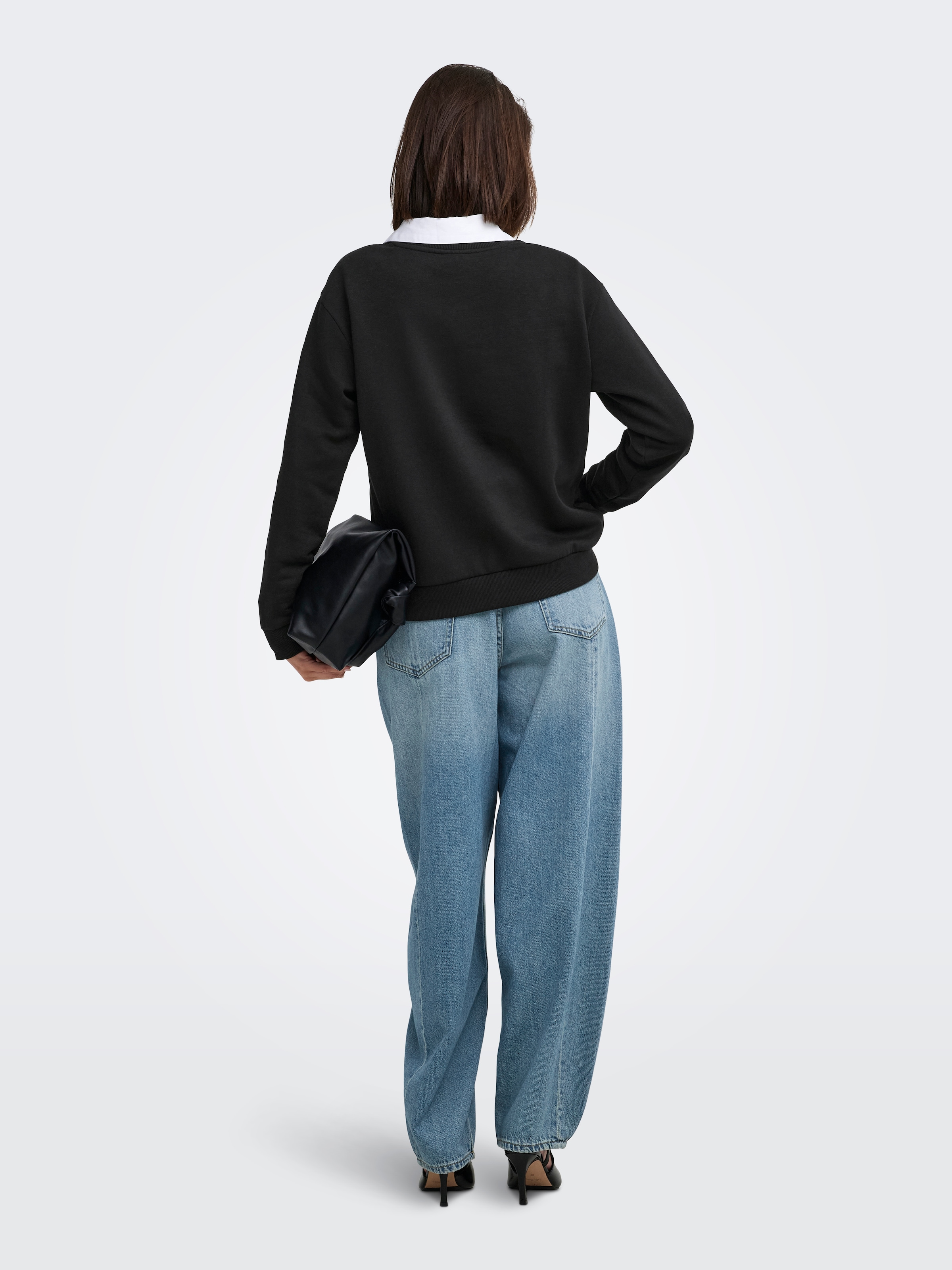 JDY Sweatshirt »JDYPARIS L/S EMB SWEAT JRS NOOS«, Baumwollmischung, regular fit
