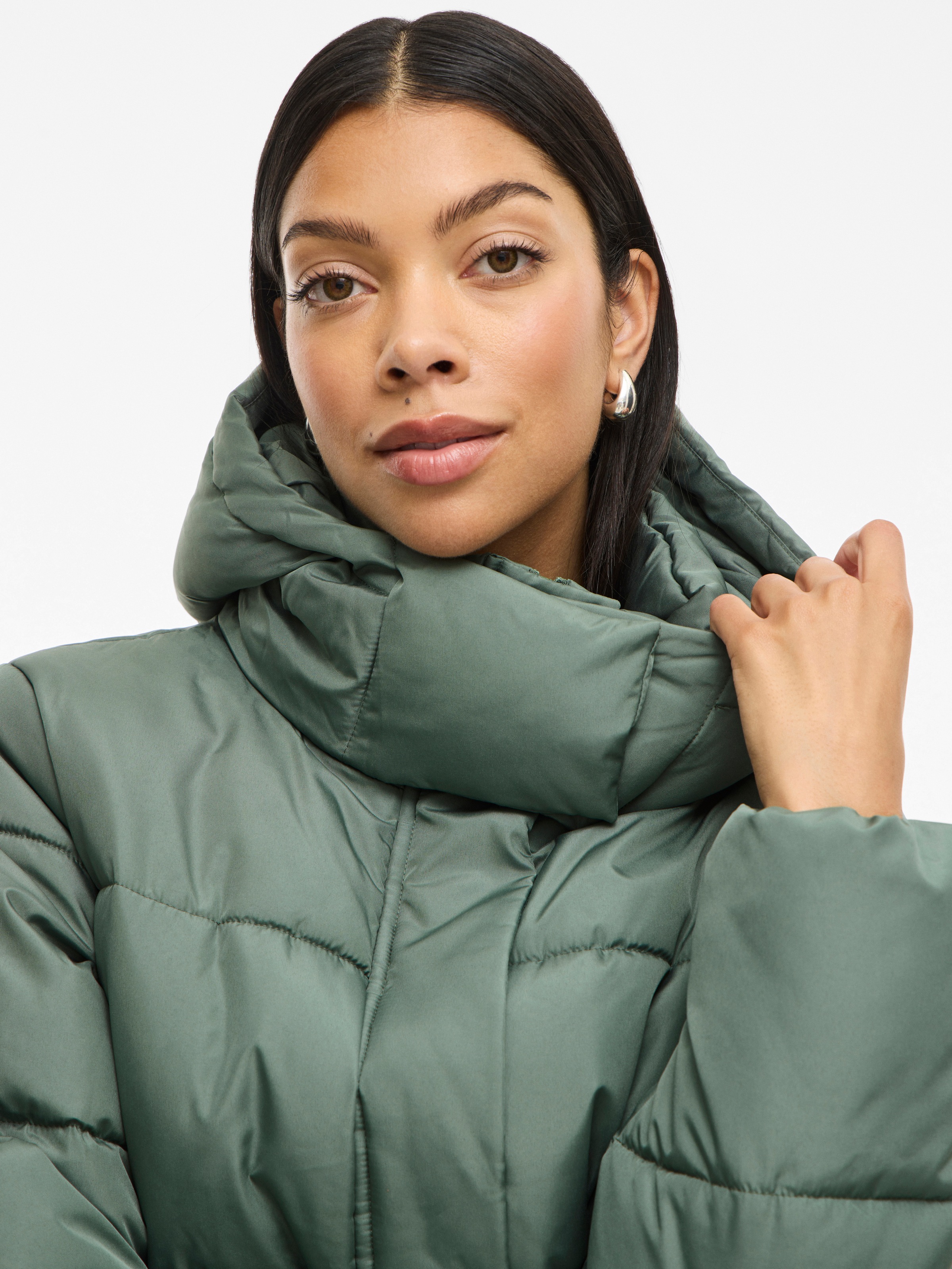 Thumbnail - Vila Steppjacke "VIMILJA PADDED PUFFER - NOOS" mit Kapuze