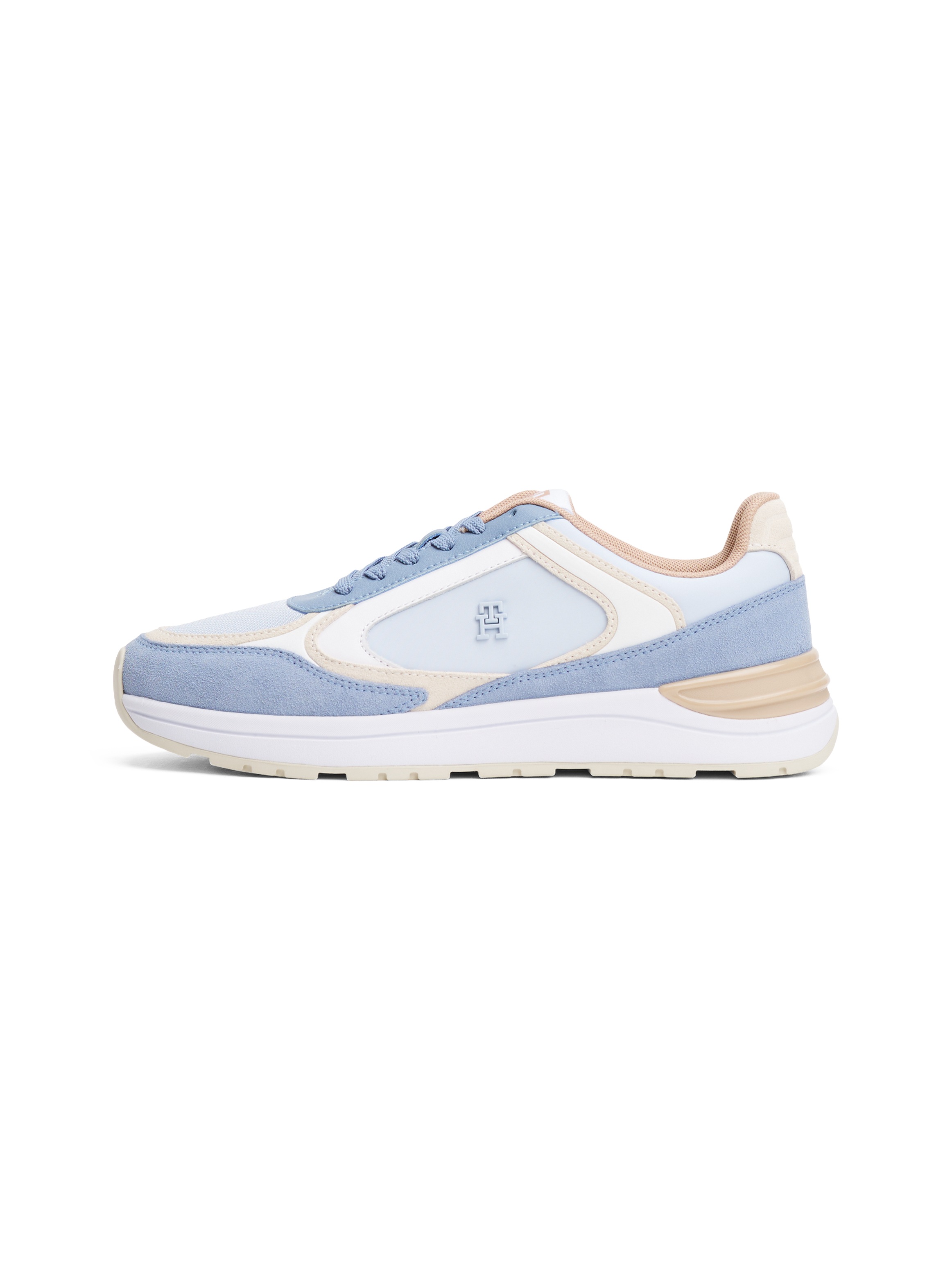 Tommy Hilfiger Keilsneaker »CASUAL FASHION RUNNER MIX«, Plateau, Freizeitschuh, Halbschuh, Schnürer mit TH-Logoapplikation