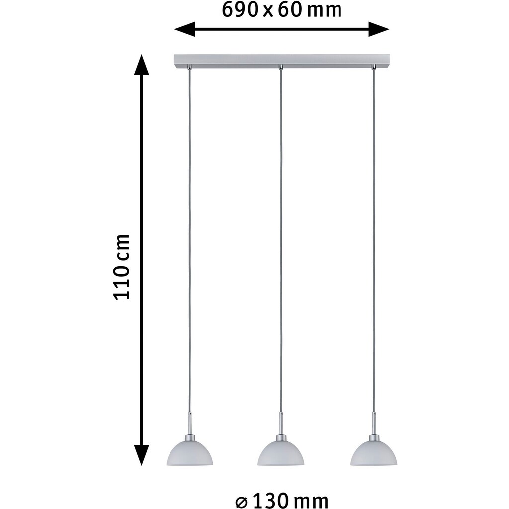 Paulmann LED Pendelleuchte »Parana«, 3 flammig-flammig