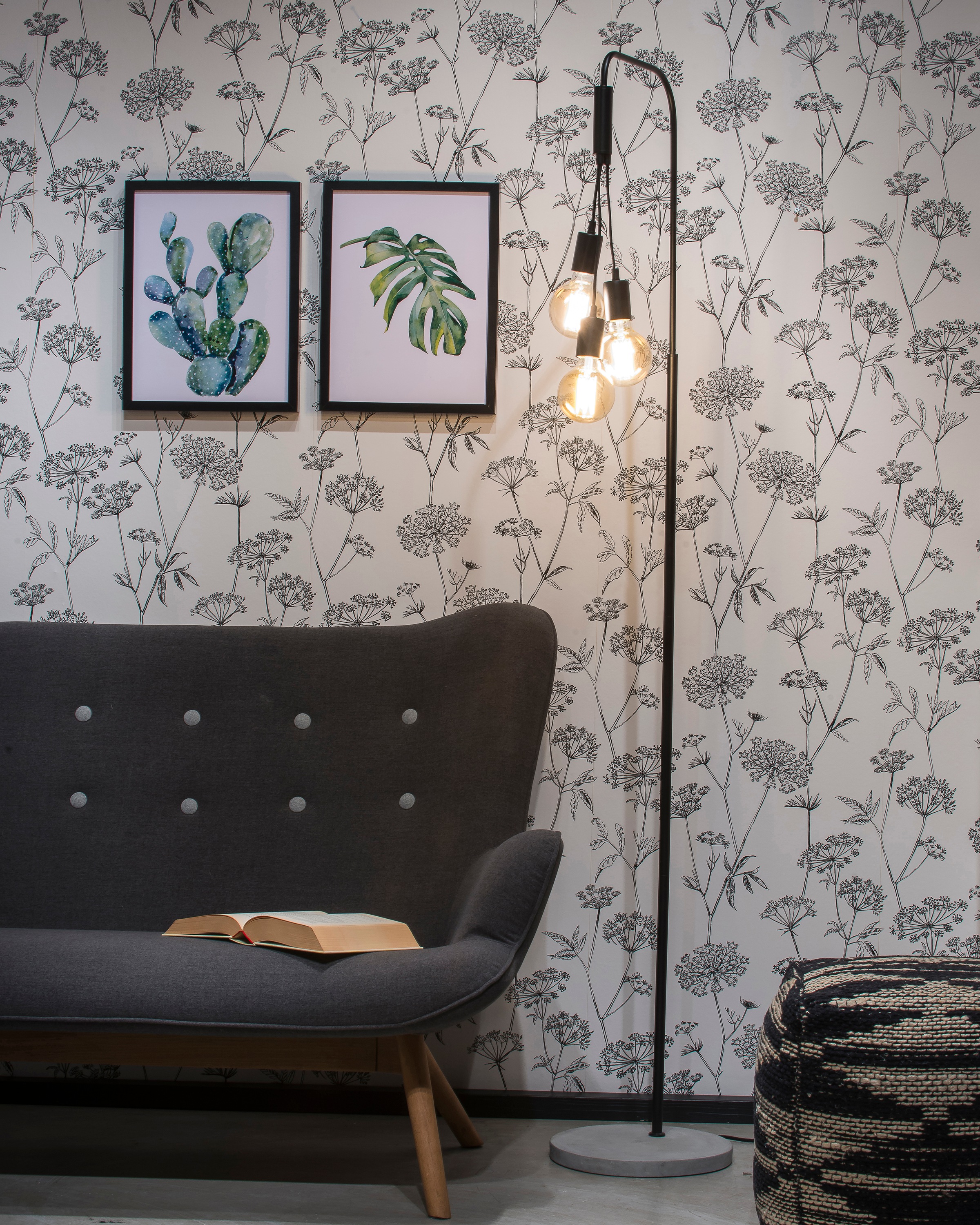it's About RoMi Stehlampe »Oslo«, 3 flammig, Leuchtmittel E27 | ohne Leuchtmittel