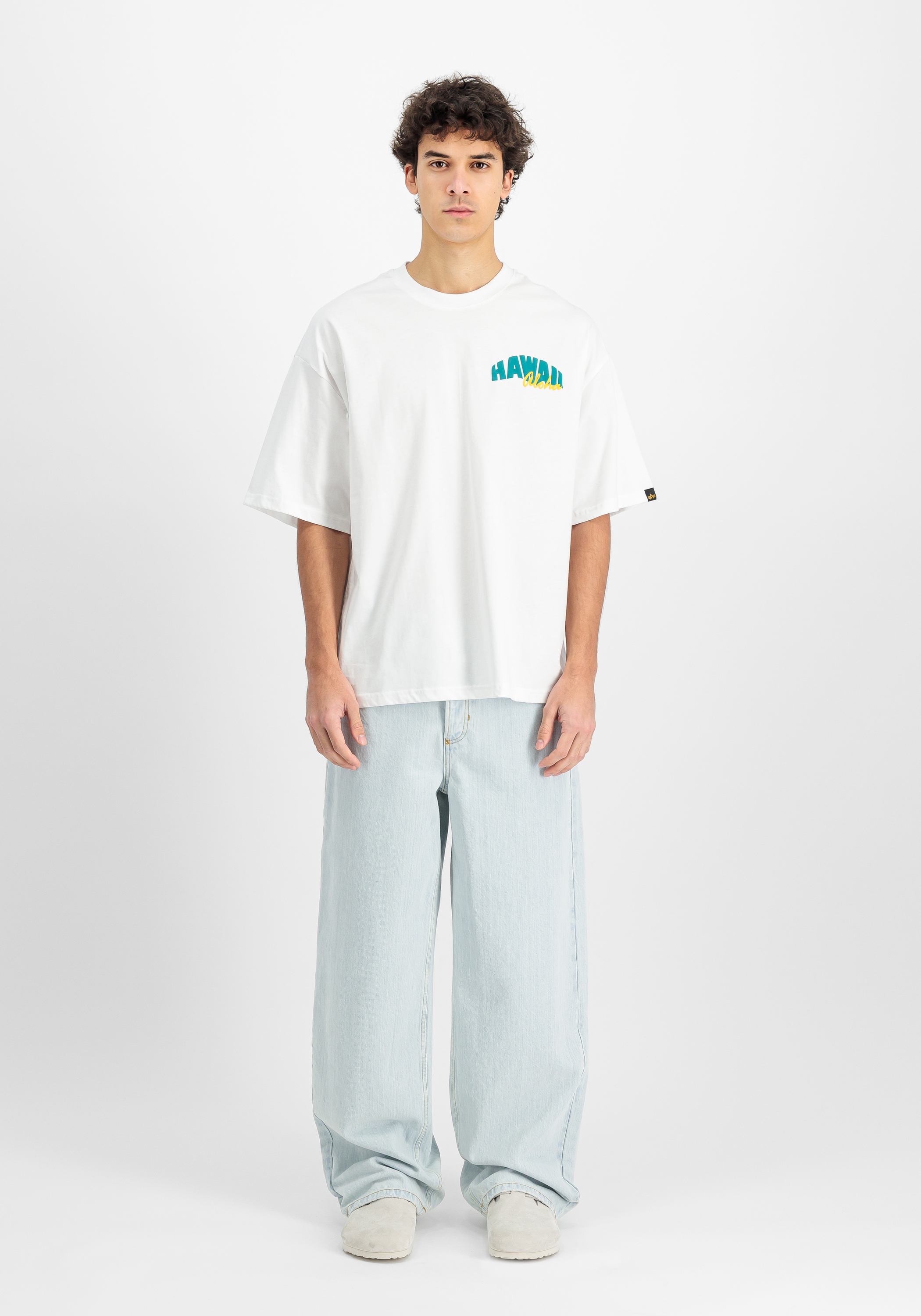 Alpha Industries T-Shirt »Alpha Industries Men - T-Shirts Hawaii Aloha Backprint T-Shirt«