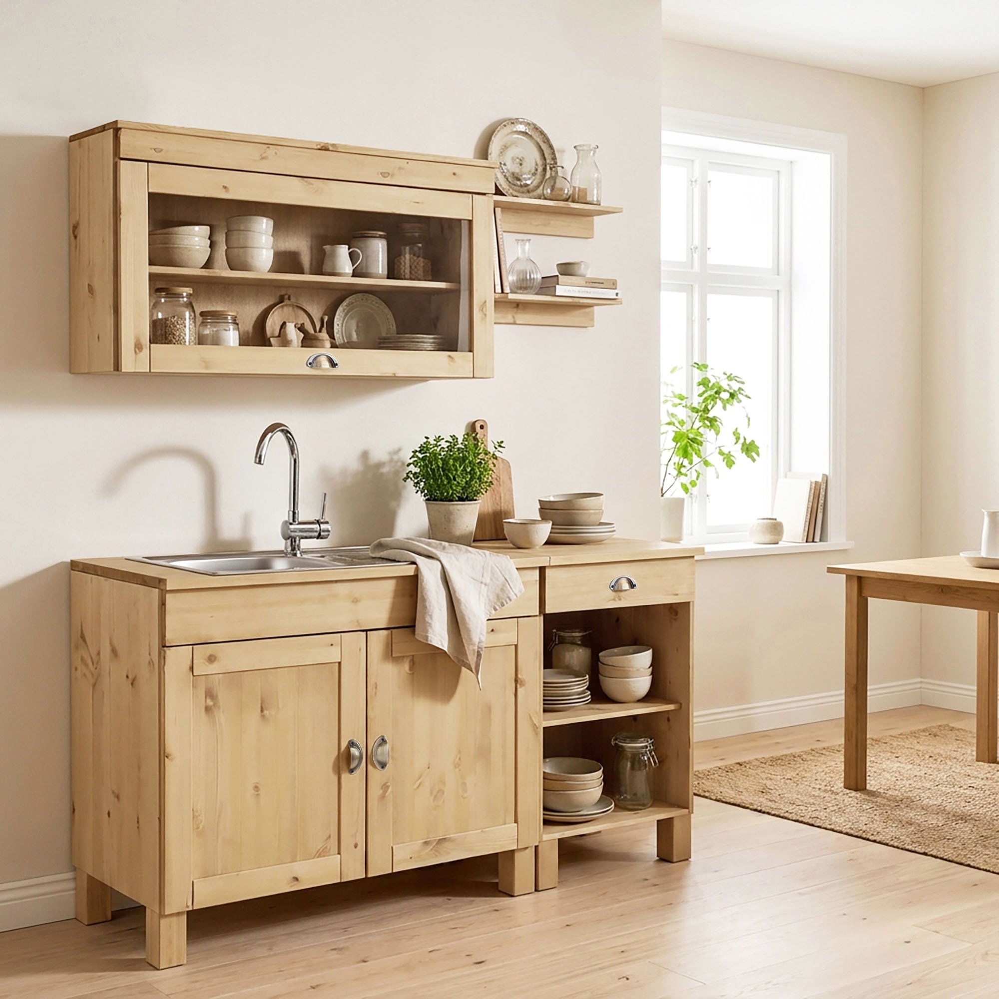 Home affaire Pantryküche »Oslo« Breite 150 cm, ohne E-Geräte