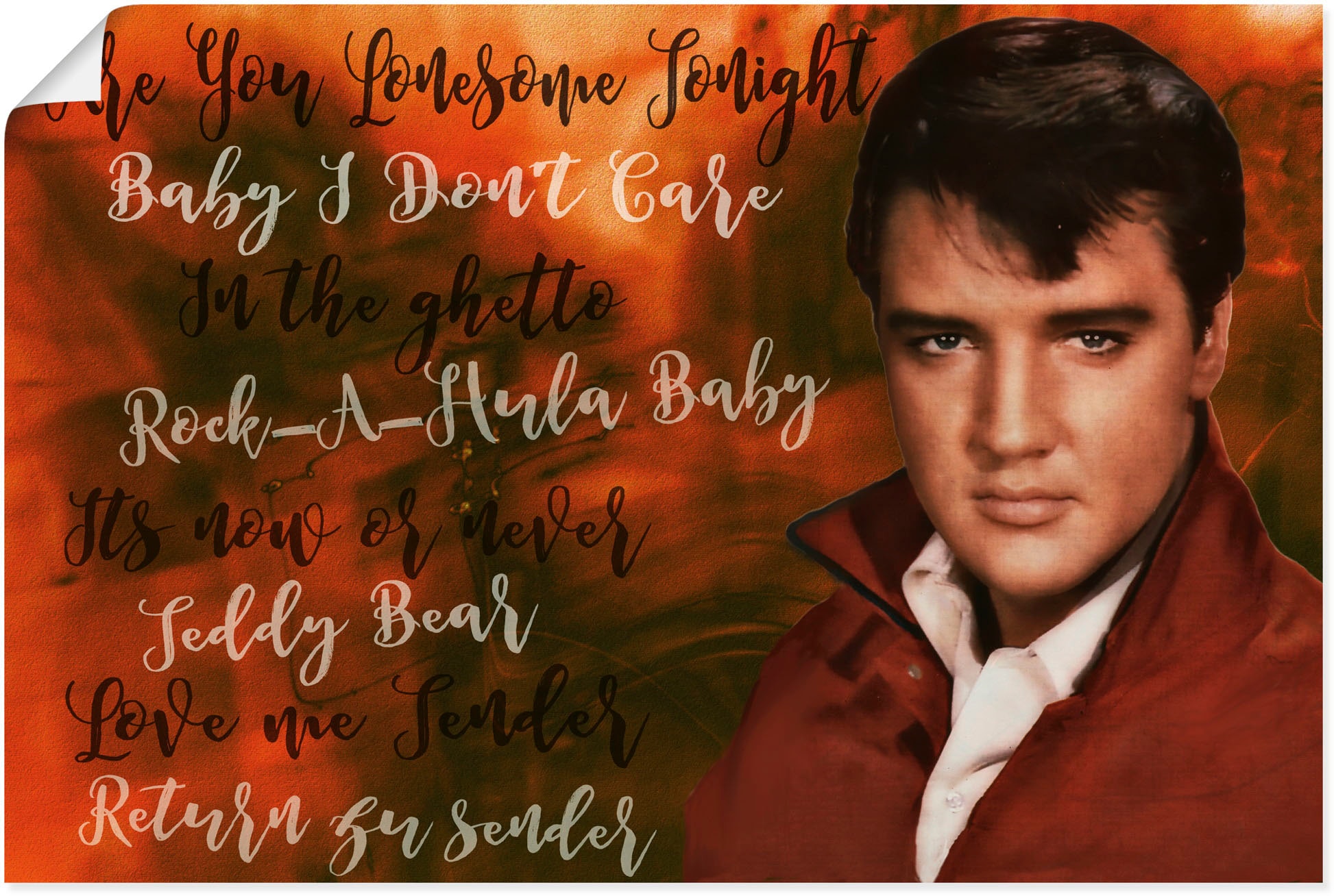 Artland Wandbild »Elvis Star«, Bilder von berühmten Musikern, (1 St.), als Alubild, Outdoorbild, Poster in verschied. Größen