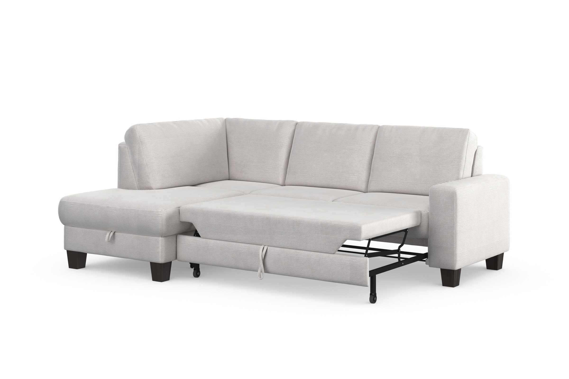 Home affaire Ecksofa »Summer L-Form«, mit Ottomane, mit oder ohne Bettfunktion und Bettkasten, Cord-Bezug