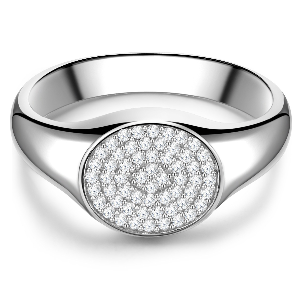 Damen Siegelring "GSM237", 60, Silber 925 (Sterlingsilber), 3,1mm, silber, GLANZSTÜCKE MÜNCHEN, Silber 925 (Sterlingsilber), Fingerringe, aus