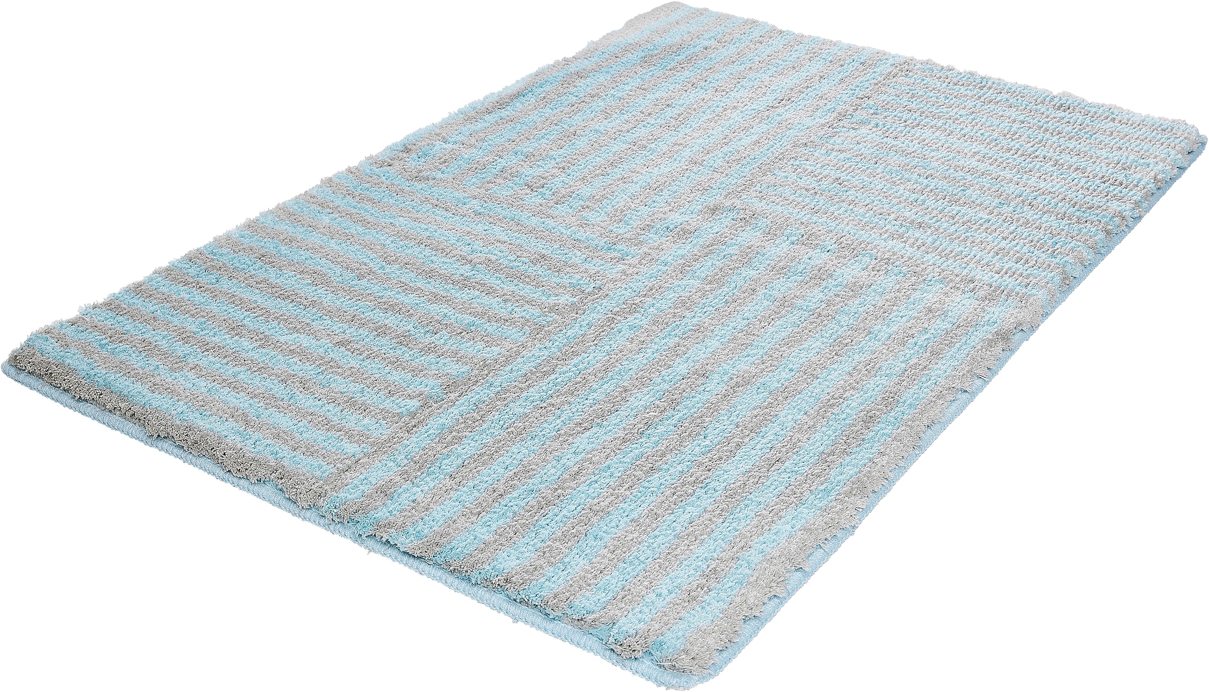 Kleine Wolke Badematte "Chelsea, Badvorleger, Badezimmer Teppich" Höhe 20 mm rutschhemmend beschichtet fußbodenheizungsgeeignet Badteppich, modernes Design, gestreift