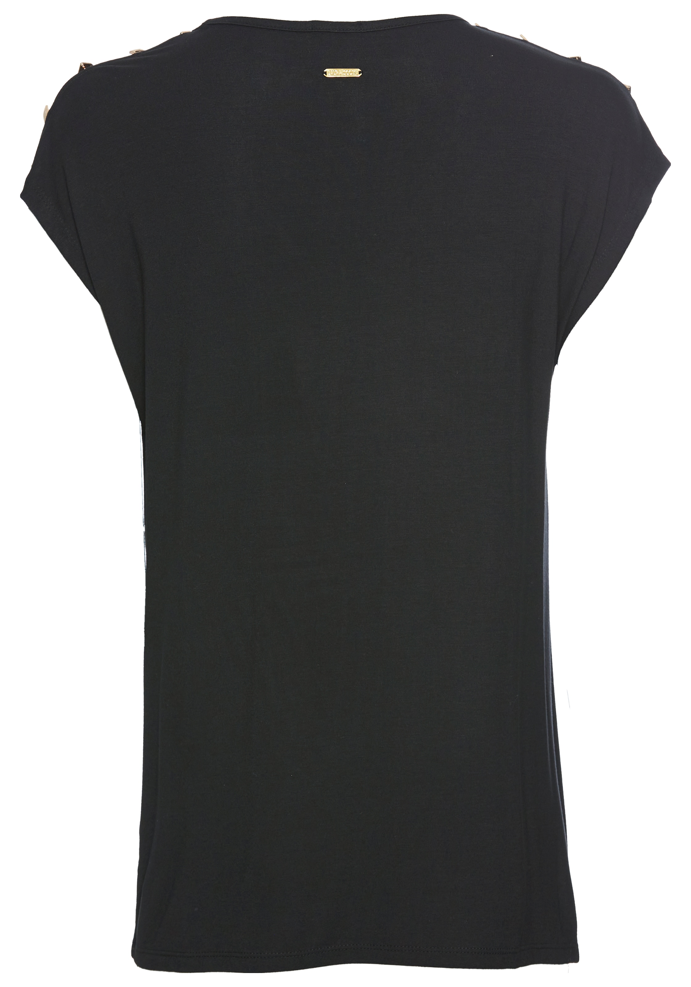 Laura Scott Rundhalsshirt, mit Zierknöpfen & Schlitzen auf der Schulter - NEUE KOLLEKTION