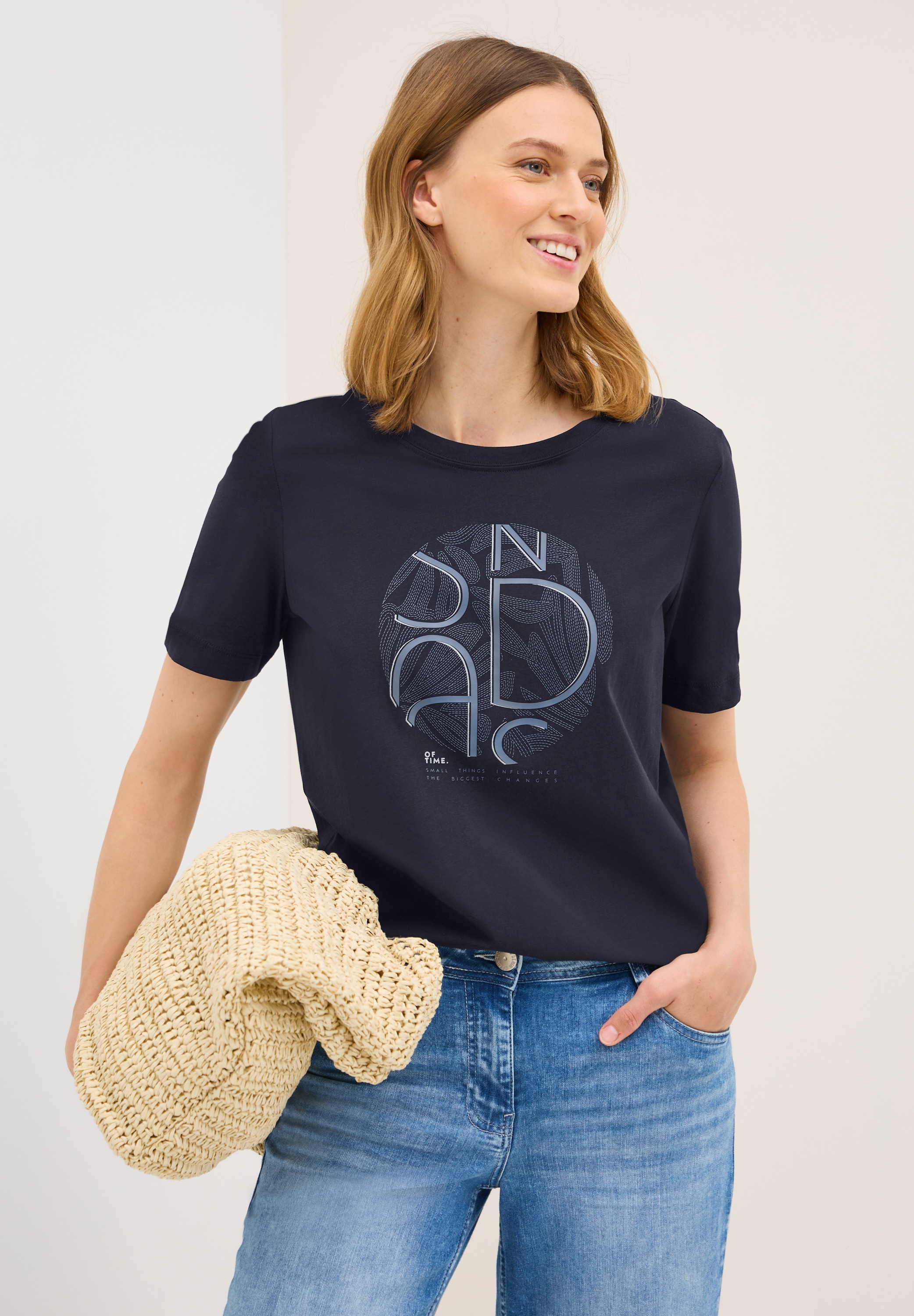 Cecil T-Shirt, mit Artwork günstig online kaufen