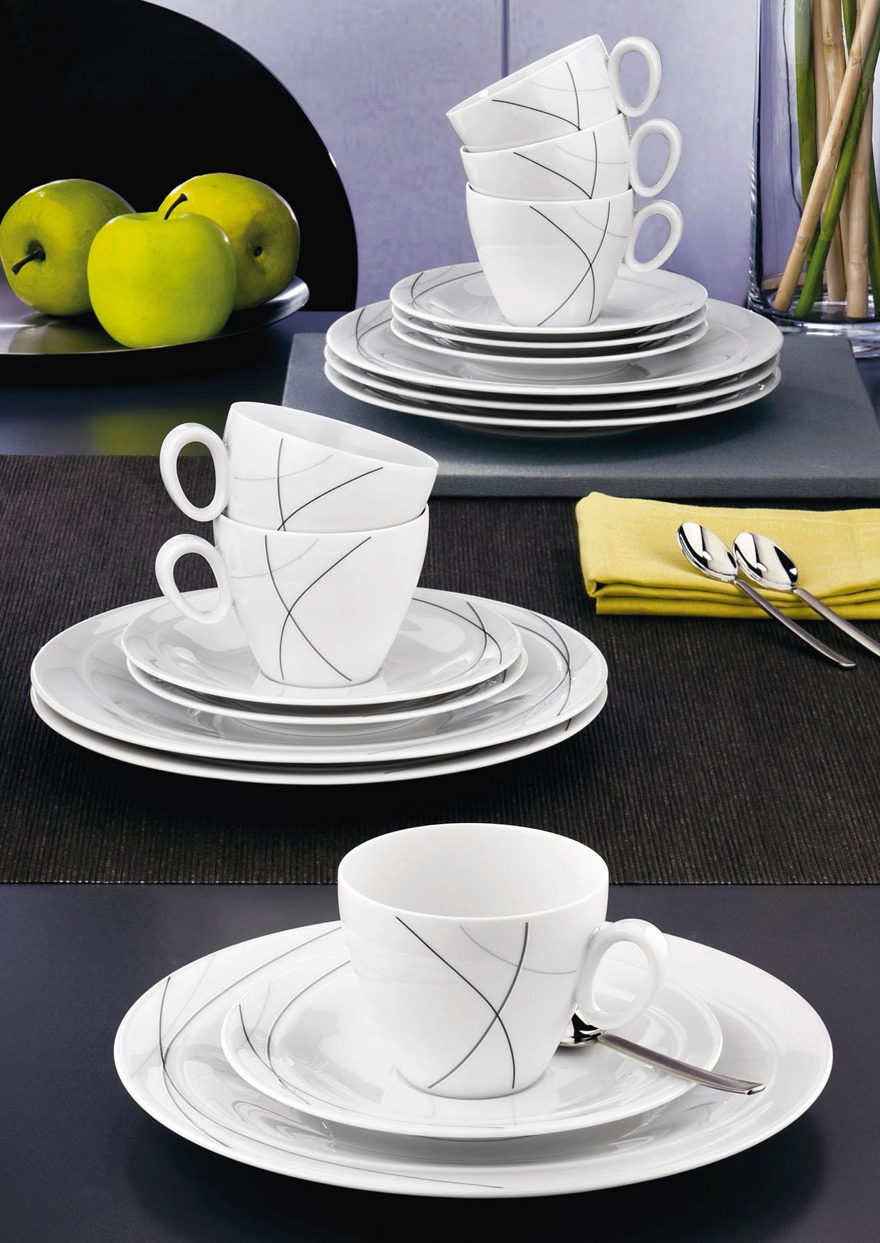 Top-Marke Seltmann Weiden Kaffeeservice »Geschirr-Set, 18 18 für in Service (Set, Teile, Highline«, Made Germany, 6 Trio tlg.), Personen