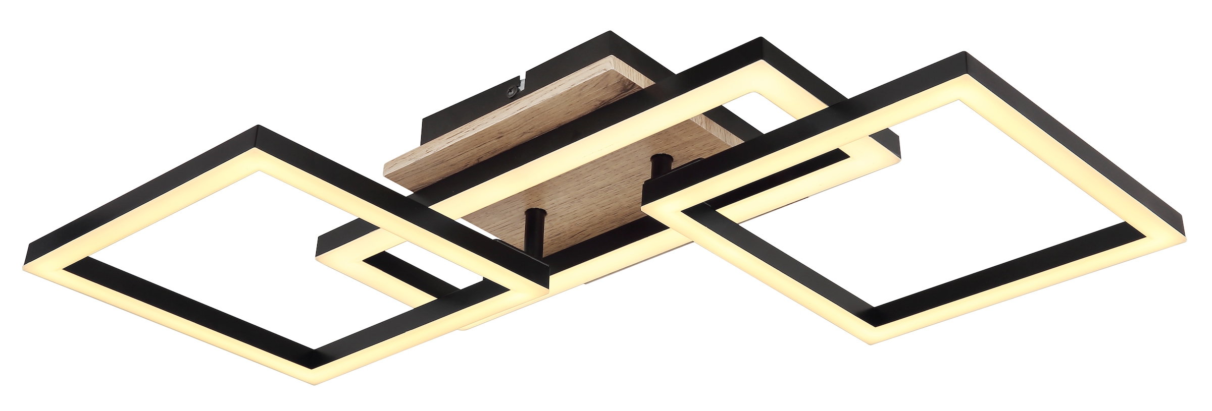 "GLOBO LIGHTING LED Deckenleuchte ""BOSSY"", schwarz, Leuchten, Deckenlampe/Wohnzimmer/Schlafzimmer/modern/Holz, LED Deckenleuchte"