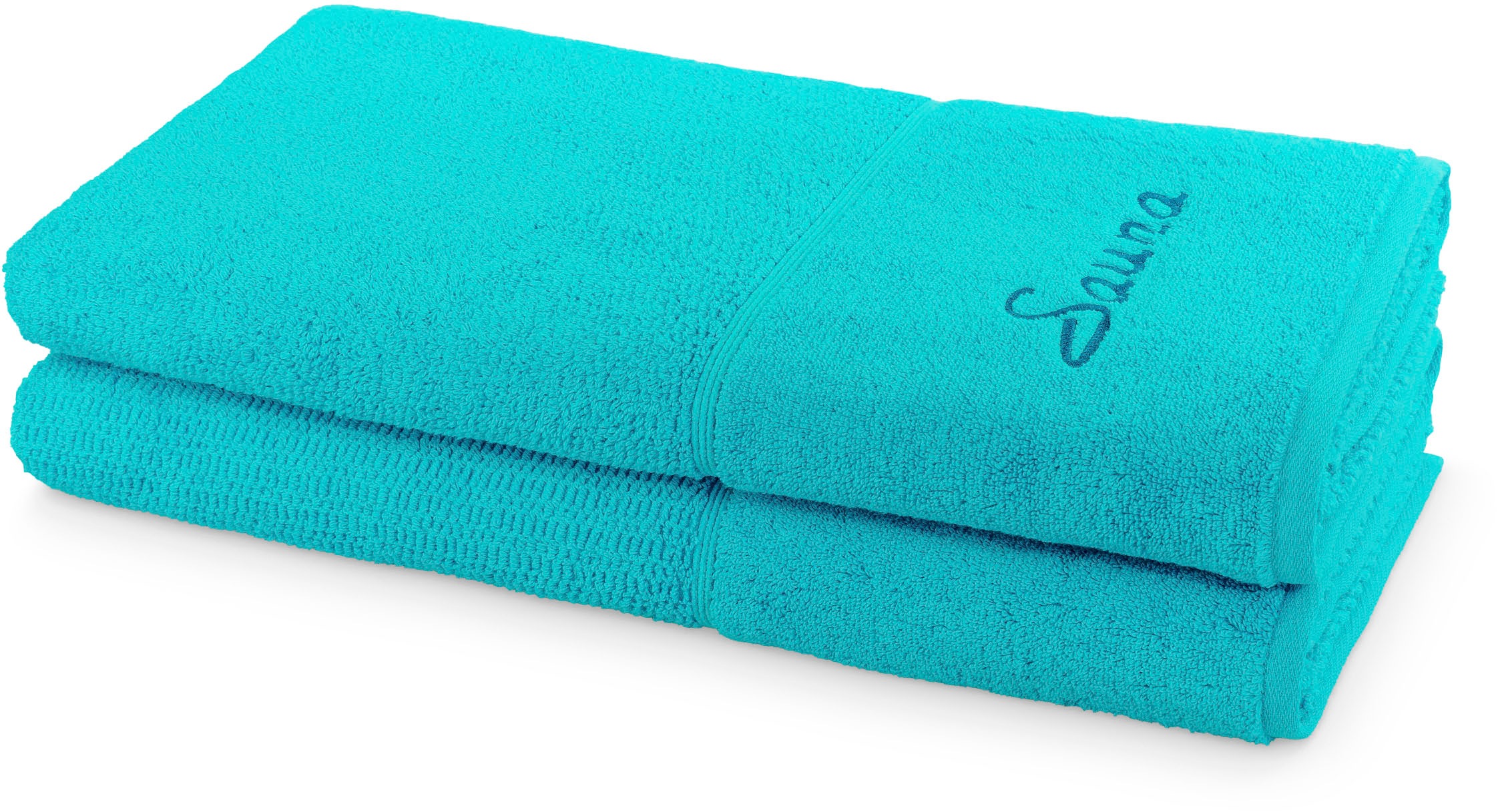 Saunatuch, B:80cm L:200cm, blau, MÖVE FOR FROTTANA, Walkfrottier, Obermaterial: 100% Baumwolle, Handtücher