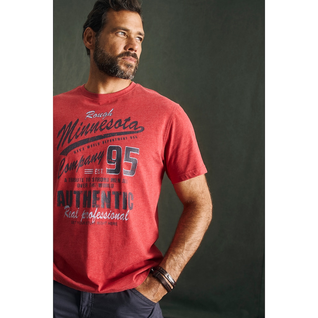 Man's World T-Shirt, mit Print in Vintage Optik