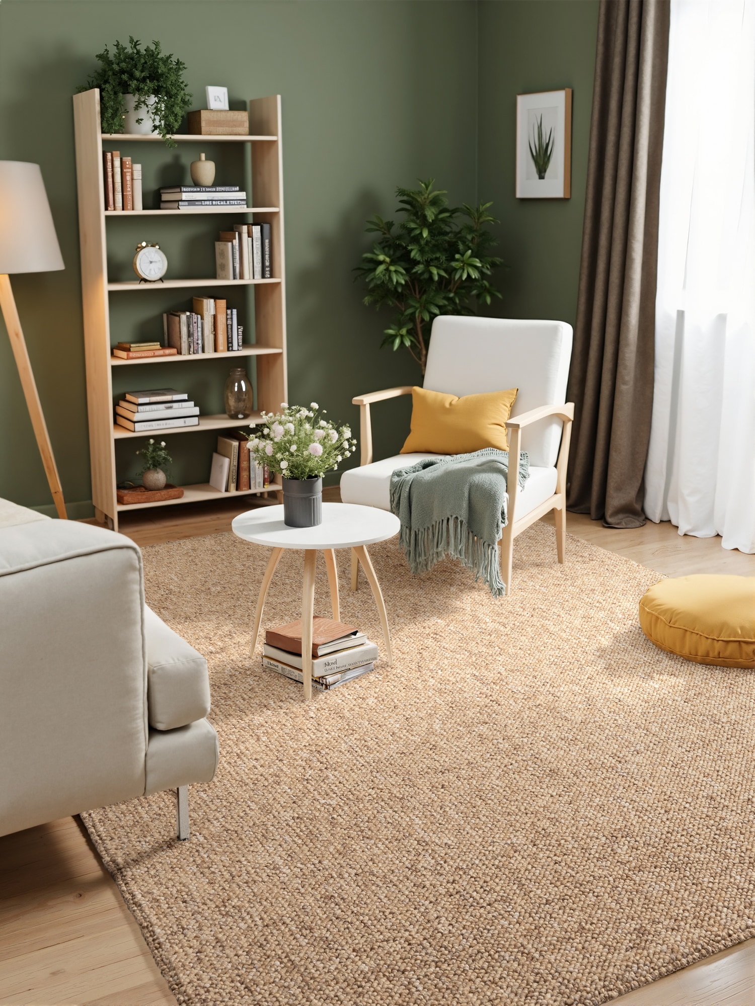 ELLE DECORATION Teppich »Rocco«, rechteckig, 10 mm Höhe, Nachhaltig, Läufer, waschbar, Wohnzimmer, Esszimmer, Woll-Optik
