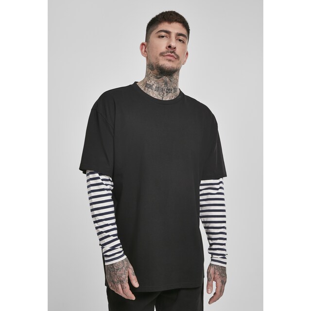 URBAN CLASSICS Kurzarmshirt »Herren Oversized Double Layer Striped LS Tee«,  (1 tlg.) ▷ bestellen | BAUR