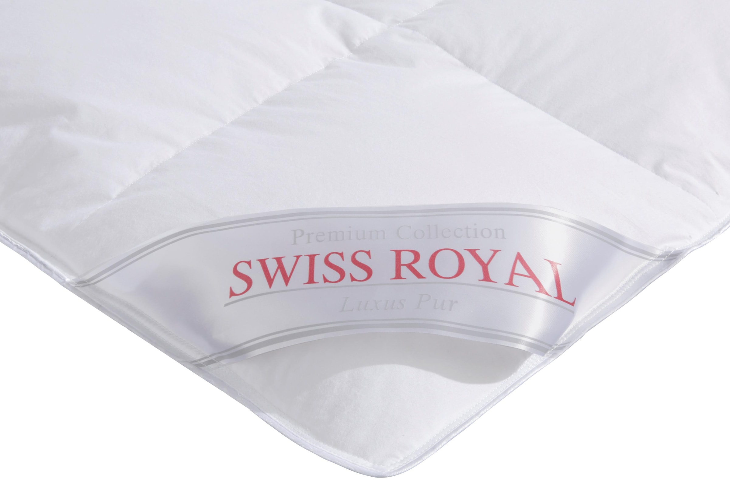 Haeussling Daunenbettdecke »Swiss Royal, Bettdecken für Sommer und Winter, Ganzjahresdecke, Decke«, normal, Füllung 90% Daunen, 10% Federn, Bezug 100% Baumwolle, (1 St.), Bettdecke 135x200 cm, 155x220 cm & weitere Größen, Made in Germany