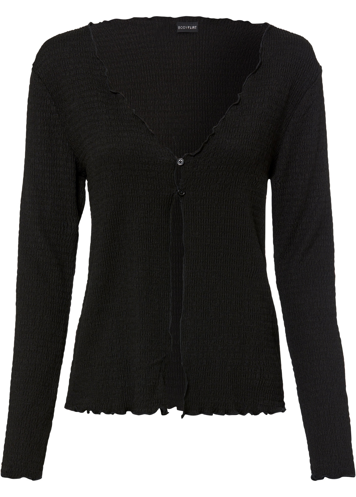 bonprix Shirtjacke »Shirtjacke« bequeme Passform, mit Knopfverschluss, aus Polyester und Elasthan