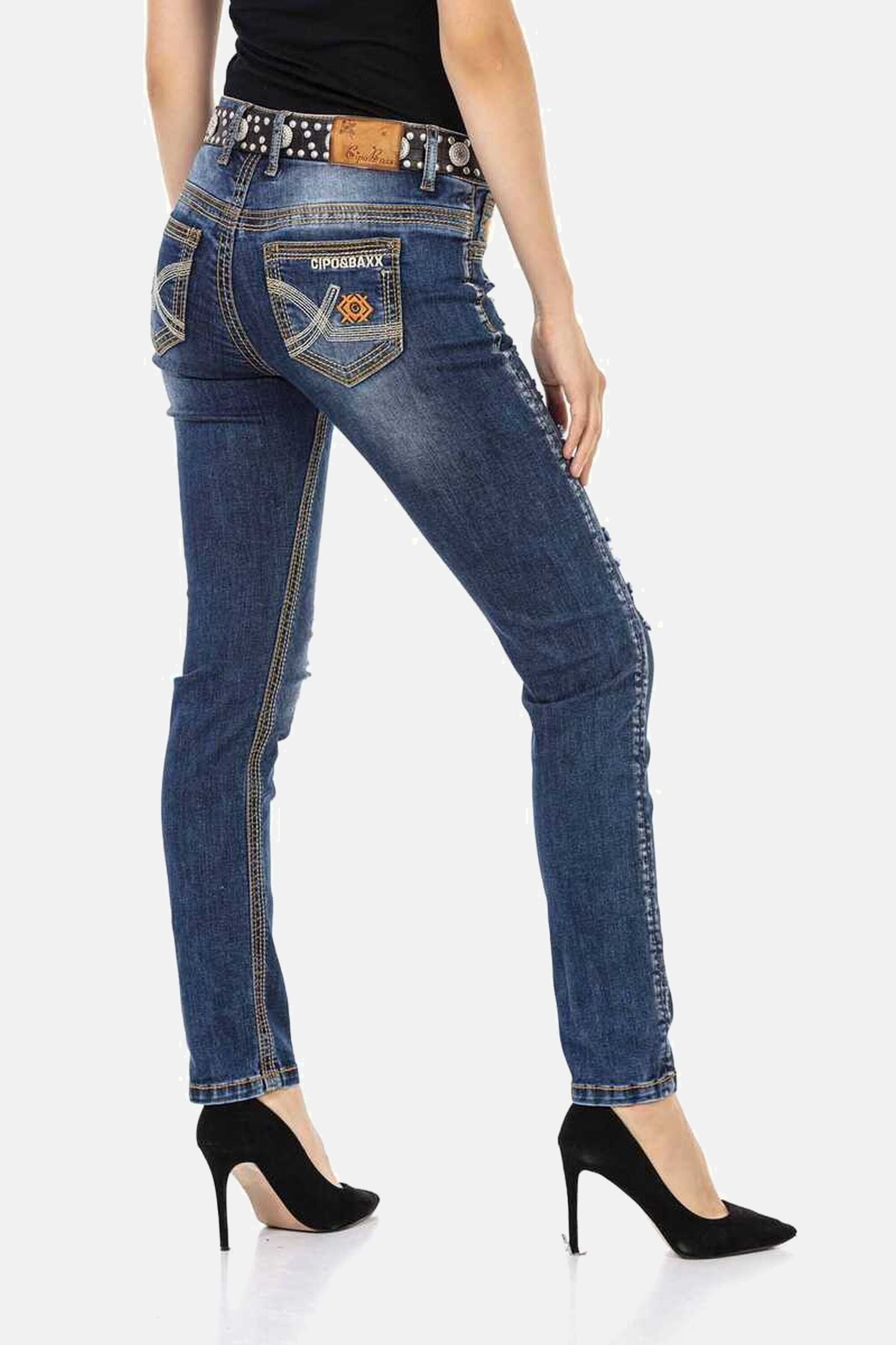 Cipo & Baxx Slim-fit-Jeans »Jeans«, in knalligem Design, WD455