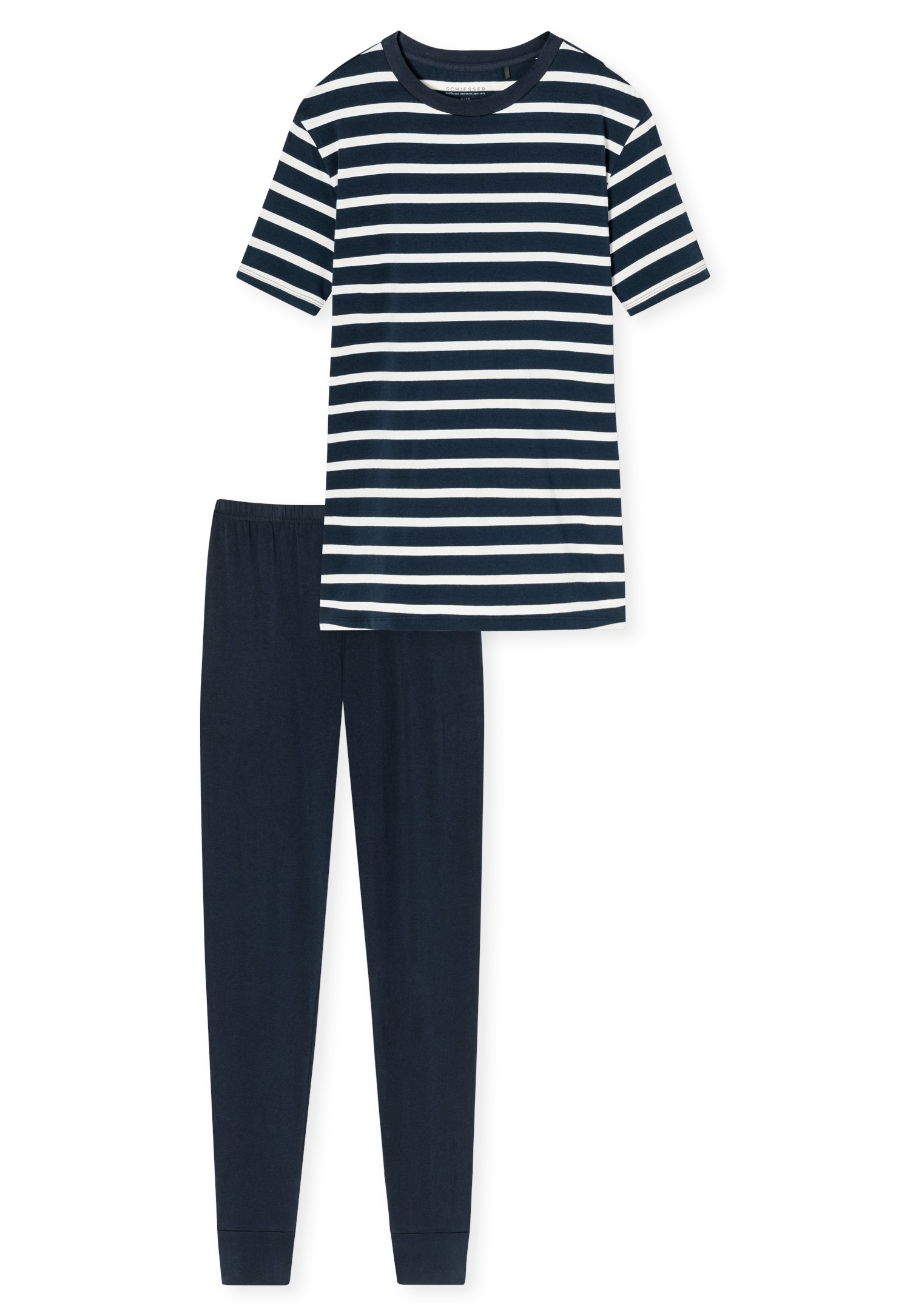 Schiesser Schlafanzug "Casual Essentials", 2 Stk. mit längerem Schnitt und günstig online kaufen