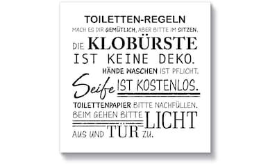 Artland Holzbild »Toilettenregeln«, Sprüche & Texte, (1 St.) kaufen