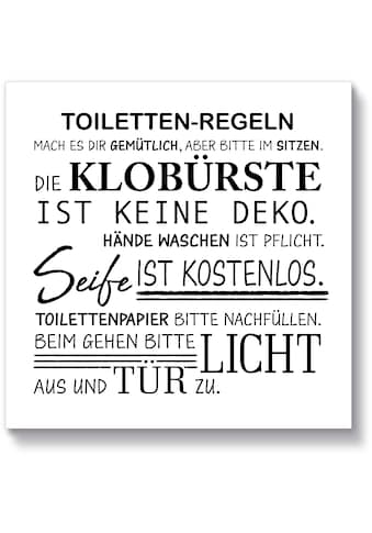 Artland Holzbild »Toilettenregeln« Sprüche & T...