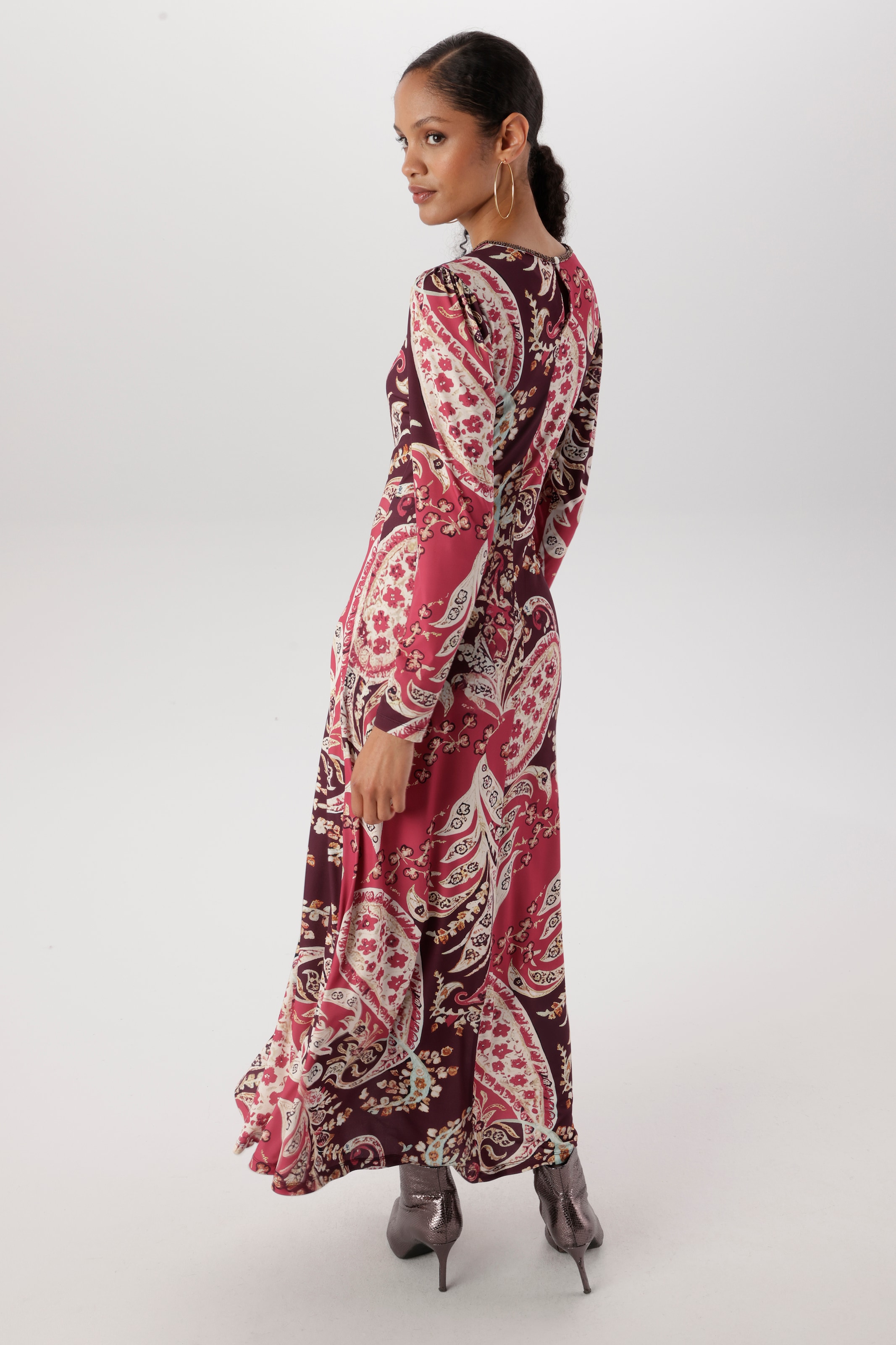 Aniston SELECTED Maxikleid mit kleinen Kunstperlen am Rundhalsausschnitt - NEUE KOLLEKTION