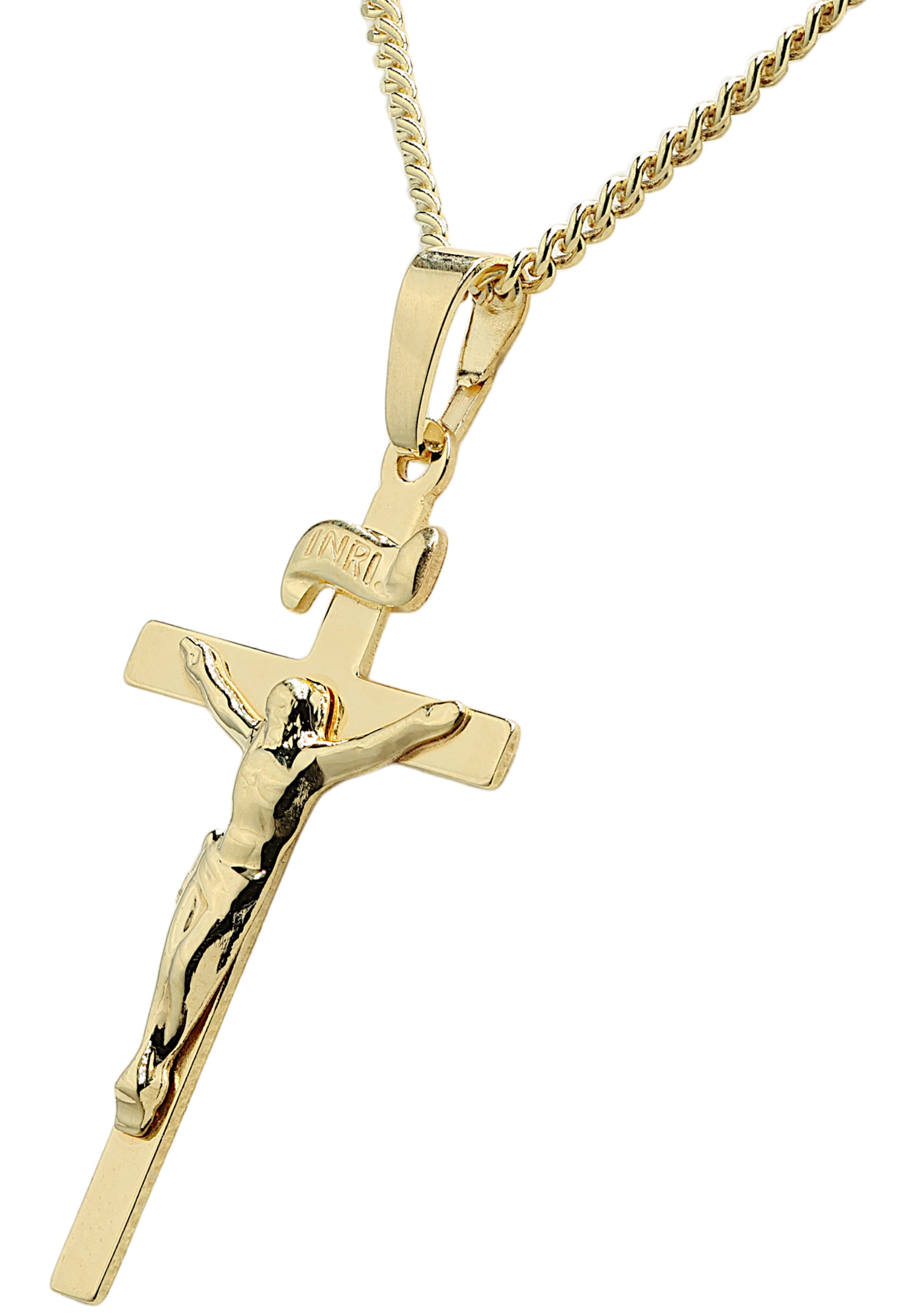 JOBO Kreuzanhänger »Kreuz mit Korpus und INRI 26 mm«  8 Karat 333 Gold